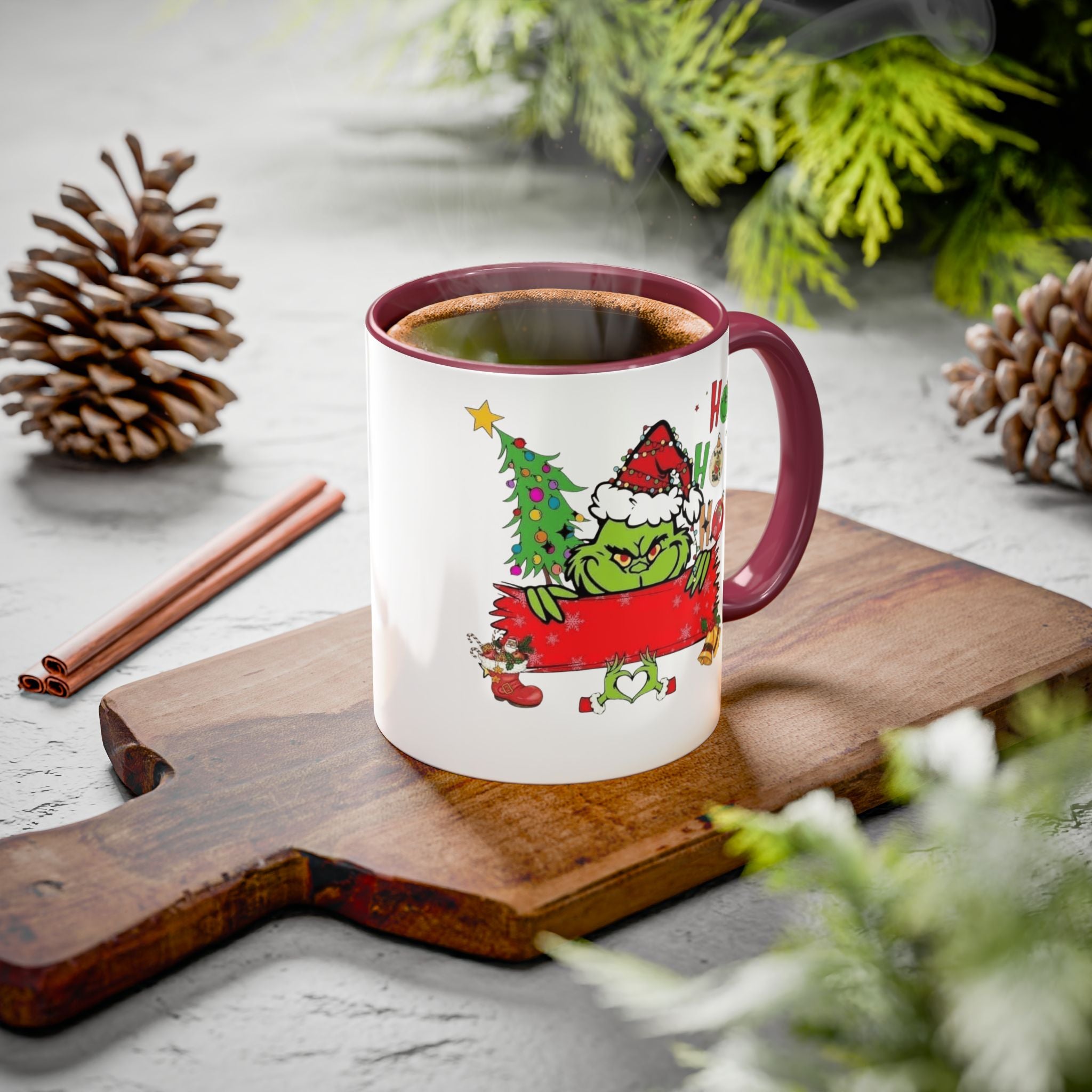 Christmas Grinch Mug (11oz & 15oz)  Funny Holiday Coffee Cup with Grinch Illustration Christmas Mugs Collection!