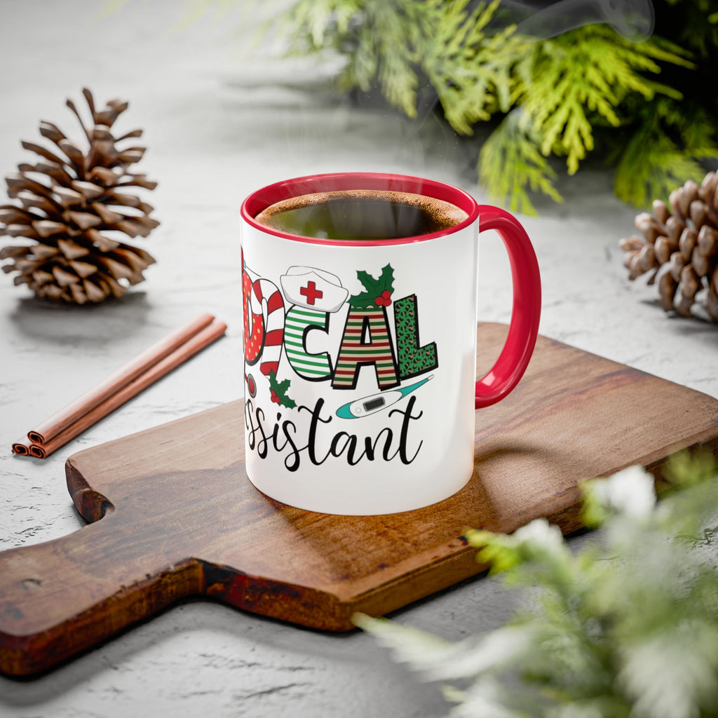 Medical Assistant Christmas Mug — Festive Colorful 11oz/15oz Coffee Cup Medical Christmas Mug