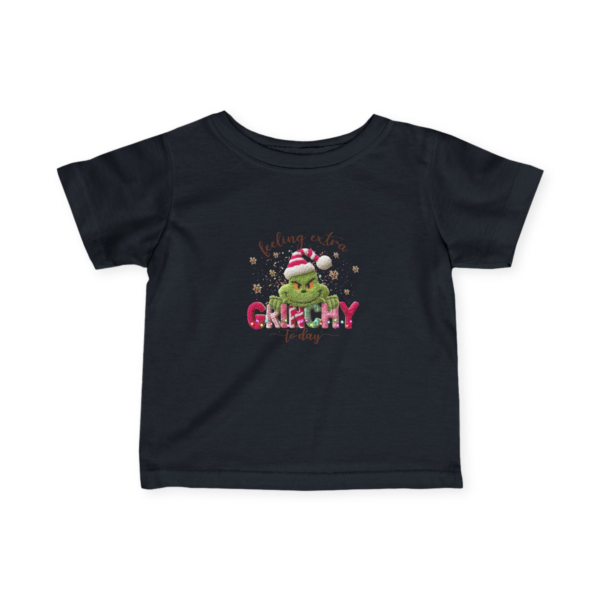 Infant Tee - "Feeling a Little Grinchy Today" Cute Baby Christmas Shirt