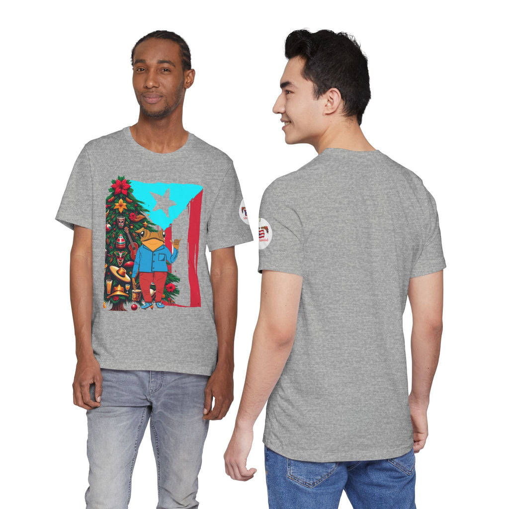 Puerto Rico Holiday T-Shirt  Coquí by Christmas Tree Graphic Puerto Rico’s Navidades