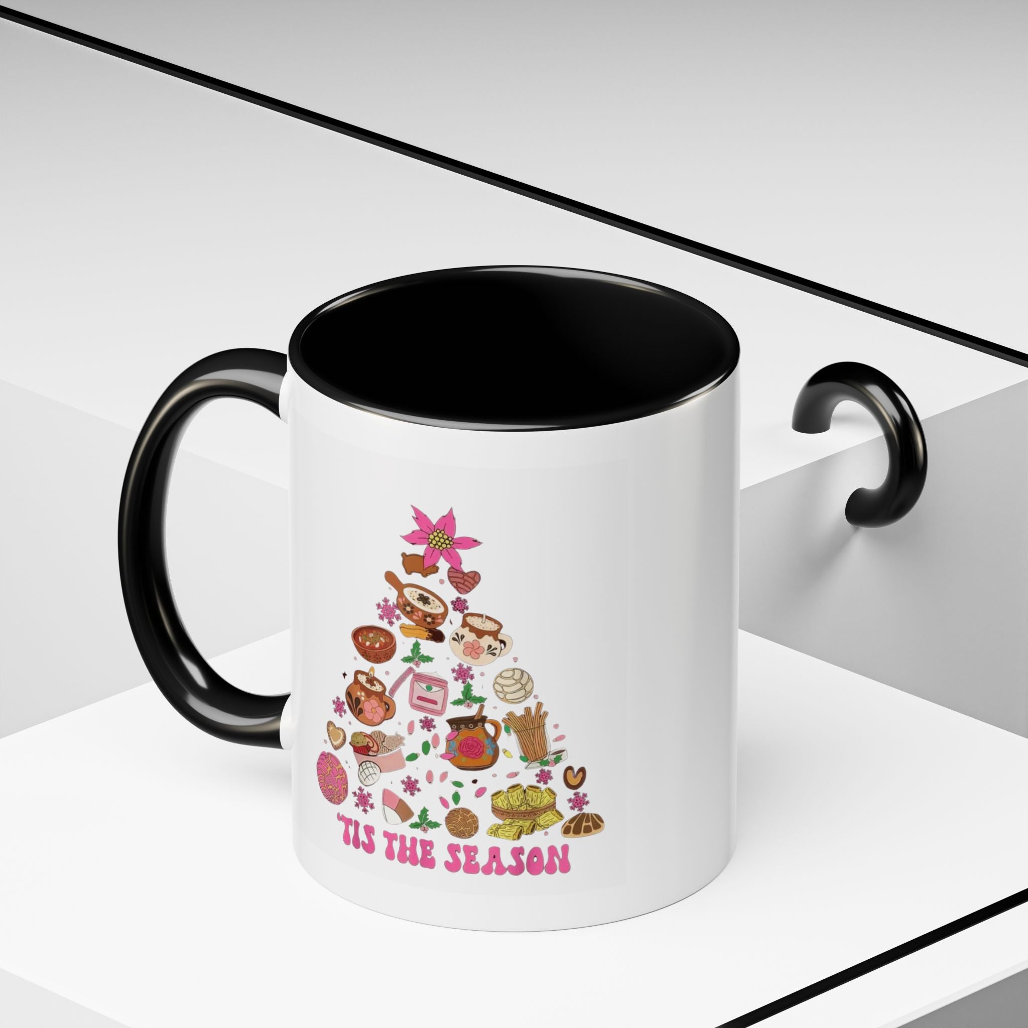 Coffee Mug - 'Tis the Season' Holiday Cookie Tree Accent Mug (11/15oz)