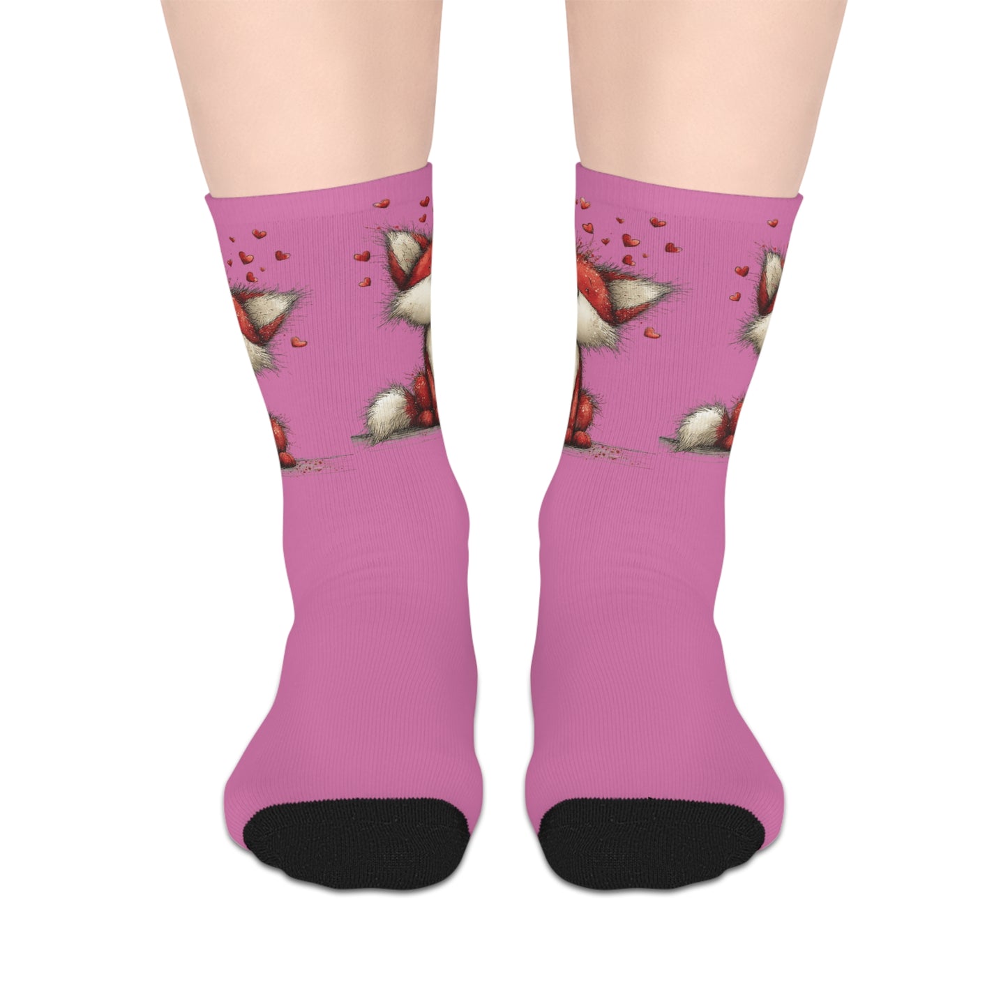 A small gift with lots of heart Valentine Candy Heart Mid-Length Socks