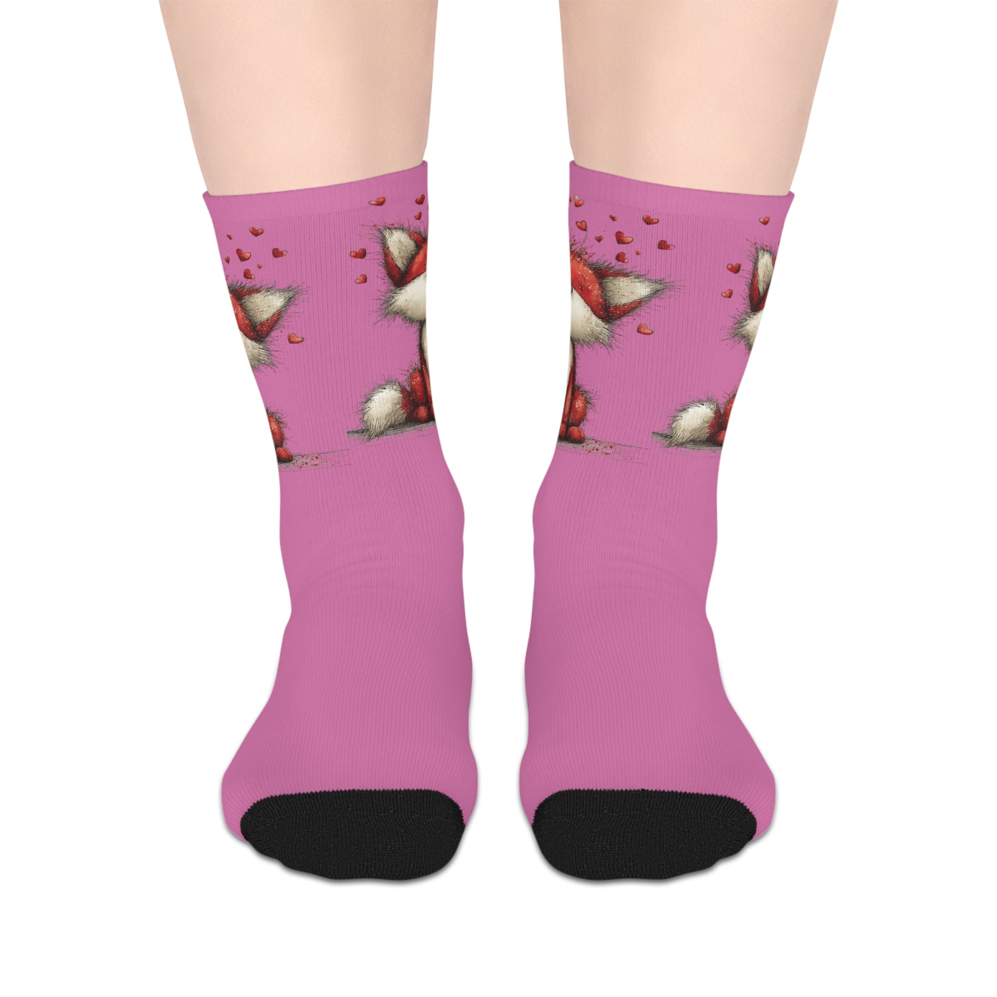 A small gift with lots of heart Valentine Candy Heart Mid-Length Socks