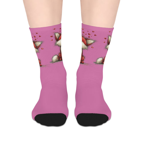 A small gift with lots of heart Valentine Candy Heart Mid-Length Socks