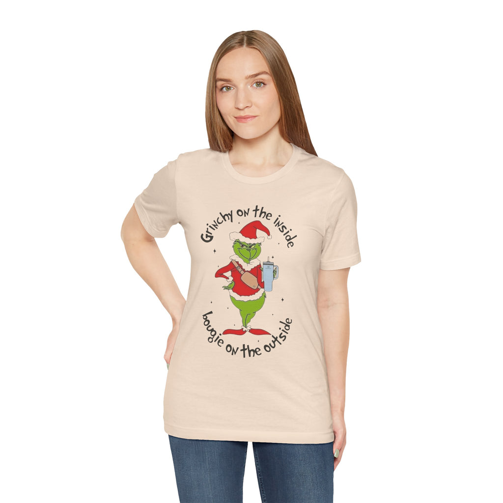 Grinch-Inspired Holiday Tee: 'Grinchy on the Inside, Boogie on the Outside'