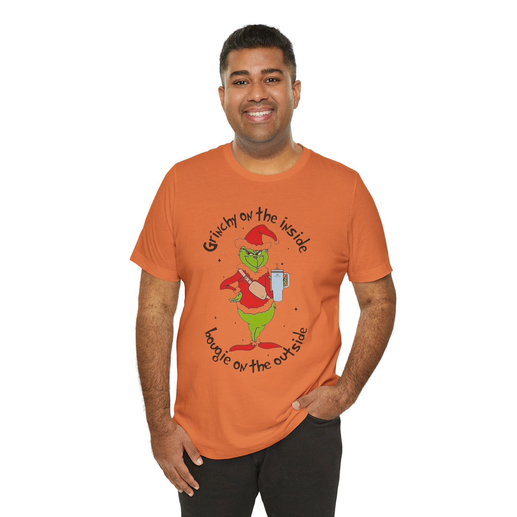 Grinch-Inspired Holiday Tee: 'Grinchy on the Inside, Boogie on the Outside'