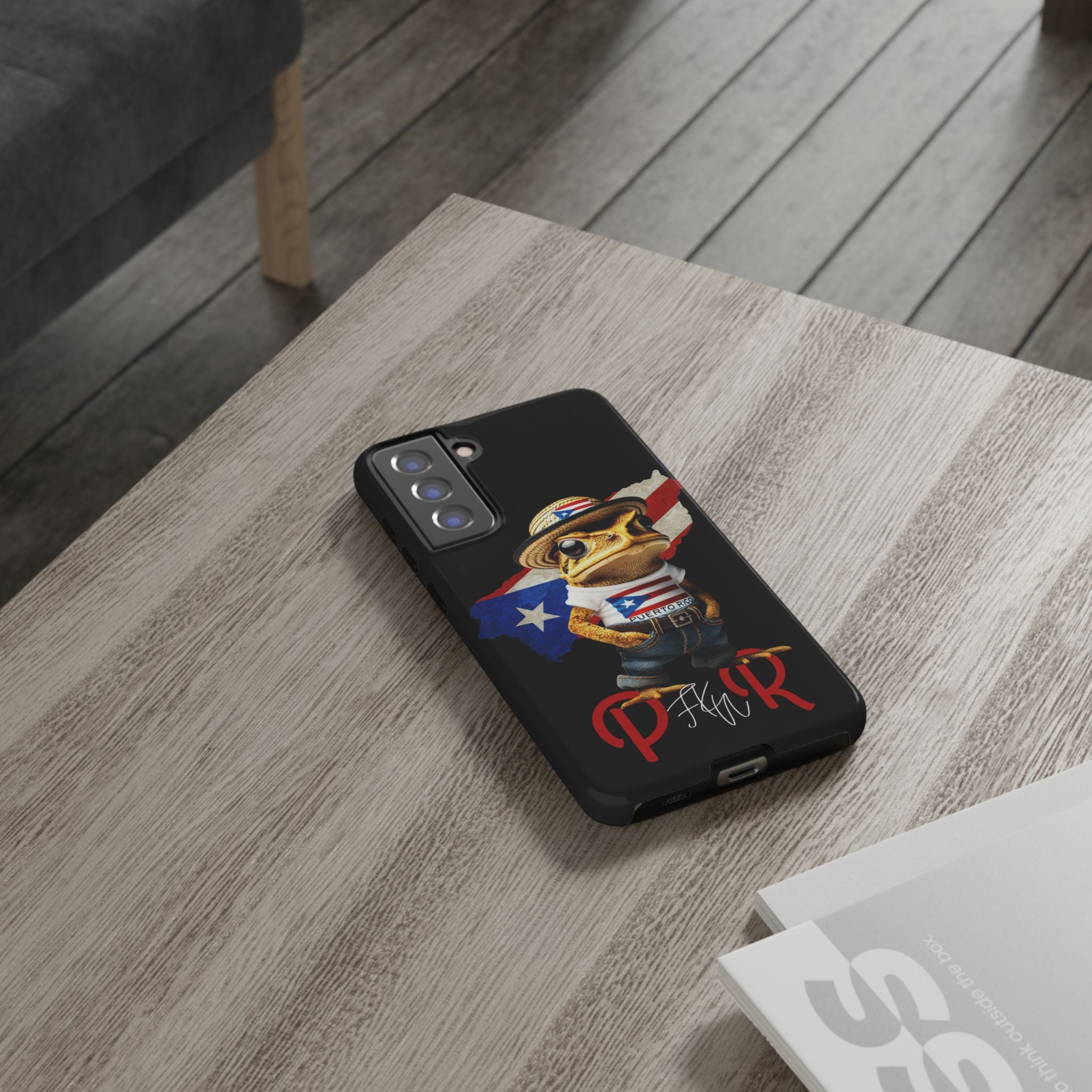 Puerto Rican Frog Tough Phone Case  Puerto Rico Flag Patriotic Protective Case