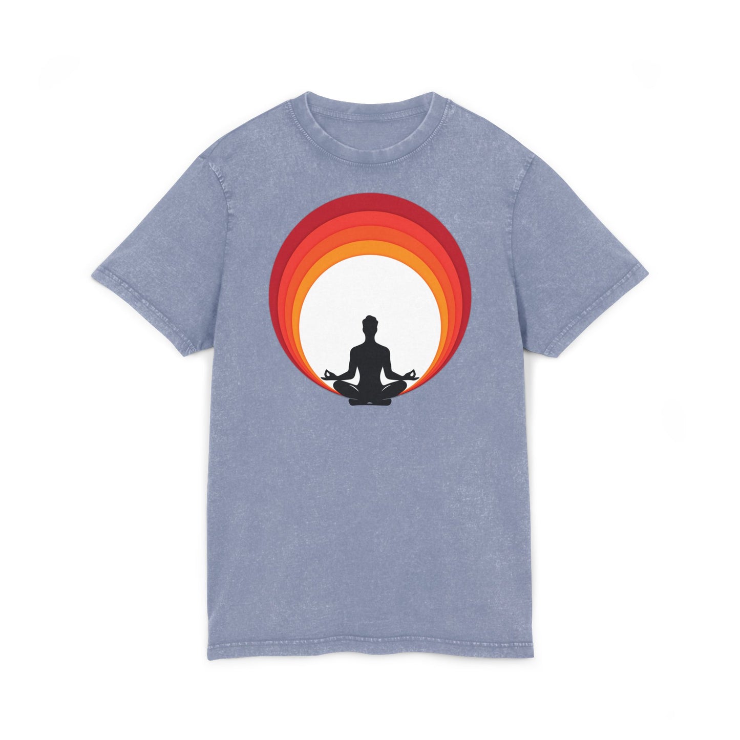 ✨ Let your outfit reflect your inner peace. Meditation Acid Washed Tee, Vintage Yoga Shirt, Relaxation Apparel, Gift for Mindfulness, Bohemian T-Shirt