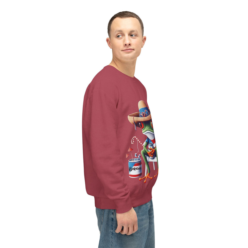 Coqui in Sombrero Crewneck Sweatshirt Puerto Rico’s Navidades