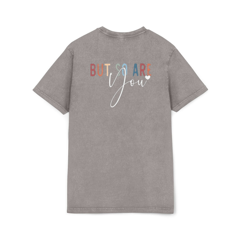 Acid Wash Tee  "Life Is Tough" Inspirational Retro Graphic T-Shirt