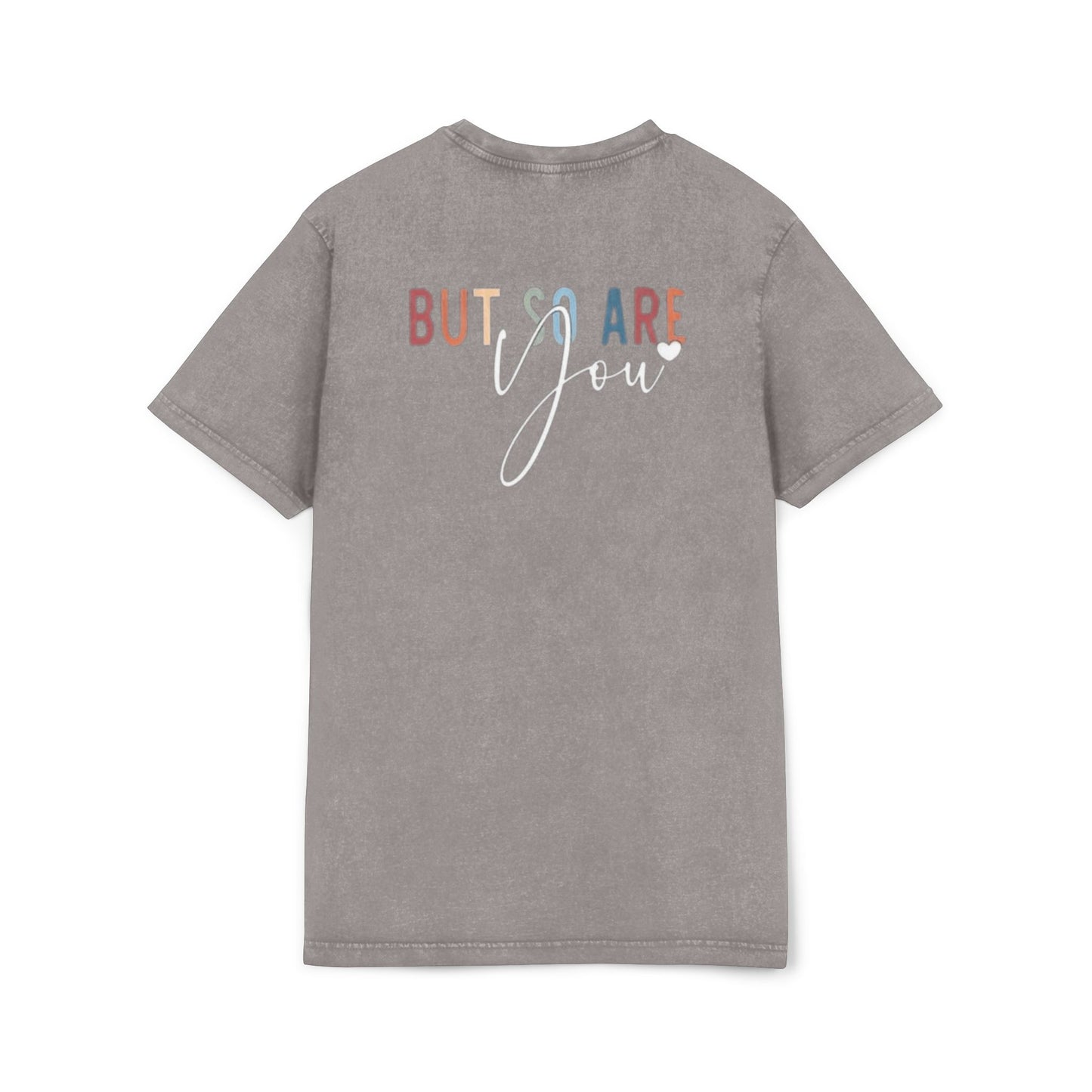 Acid Wash Tee  "Life Is Tough" Inspirational Retro Graphic T-Shirt