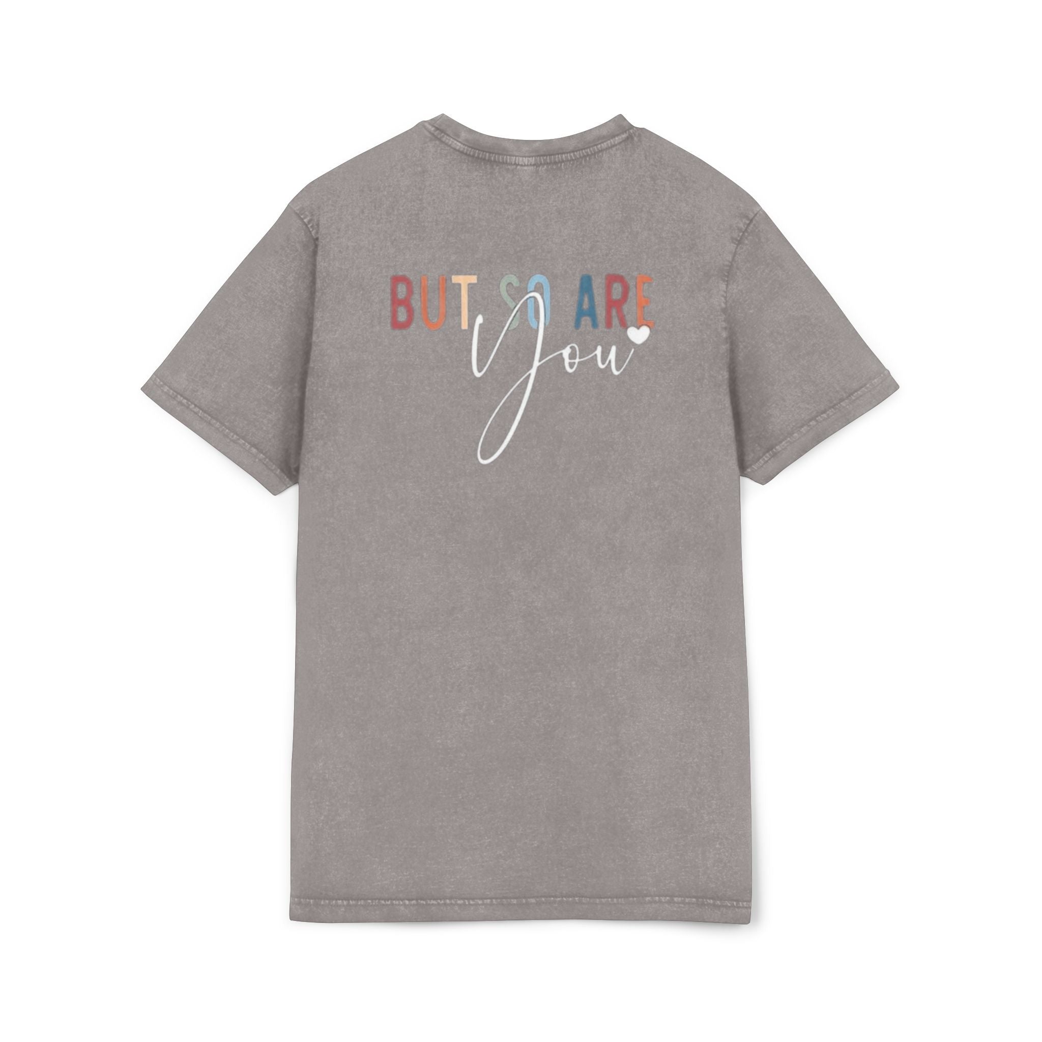 Acid Wash Tee  "Life Is Tough" Inspirational Retro Graphic T-Shirt