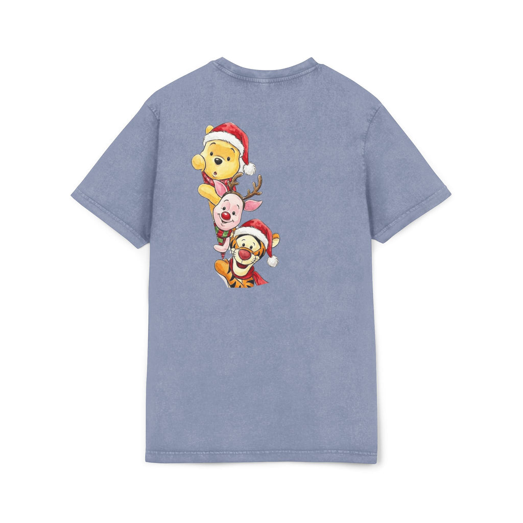 Christmas Character Stack Acid-Wash  Tee Cartoon Christmas T-shirts and Sweaters,