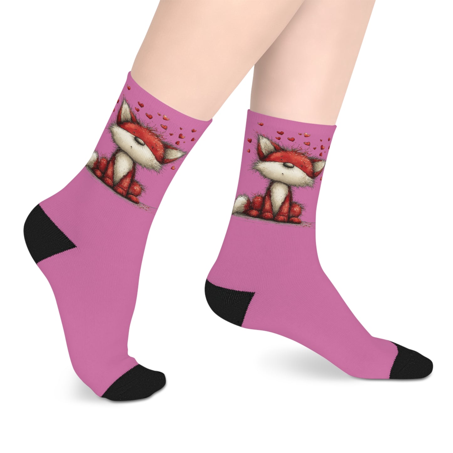 A small gift with lots of heart Valentine Candy Heart Mid-Length Socks