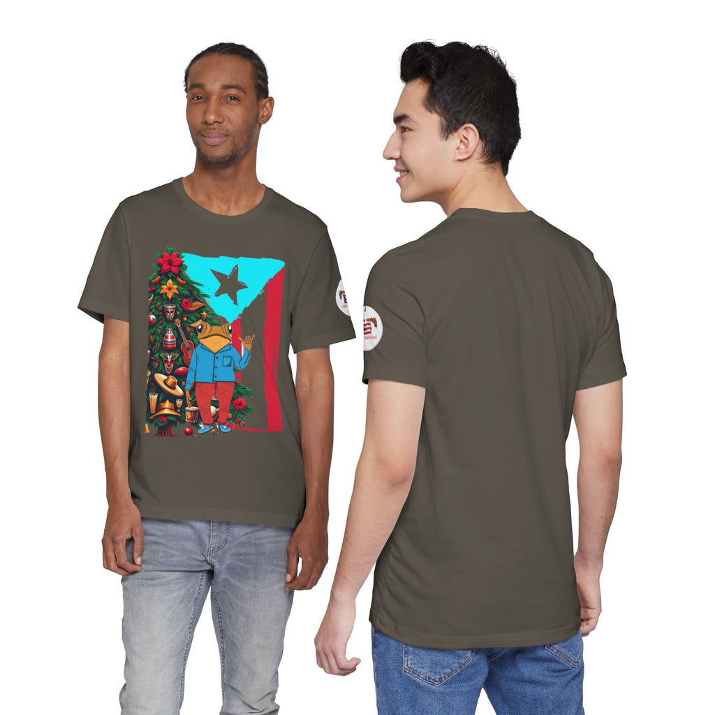 Puerto Rico Holiday T-Shirt  Coquí by Christmas Tree Graphic Puerto Rico’s Navidades