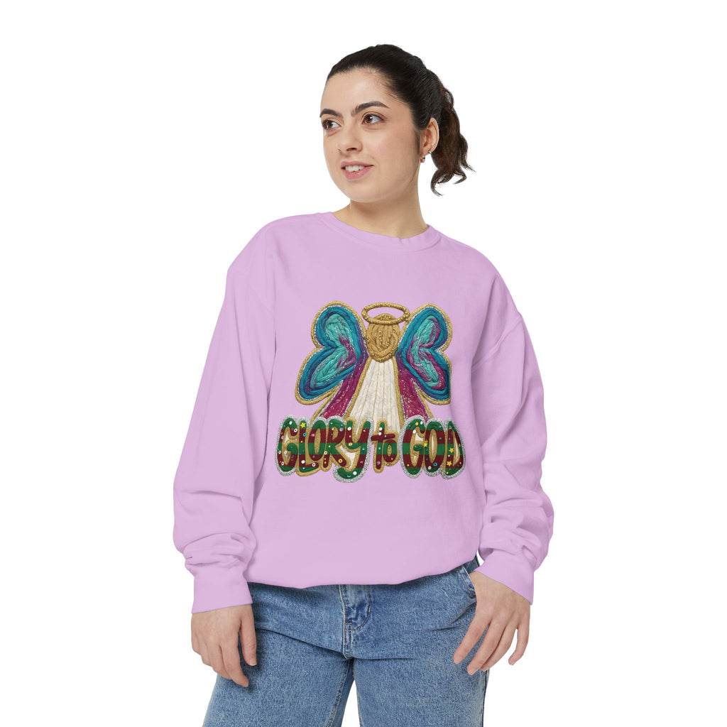 Glory to God Angel Sweatshirt Christmas Holiday Collection  Festive T-Shirt & Sweater