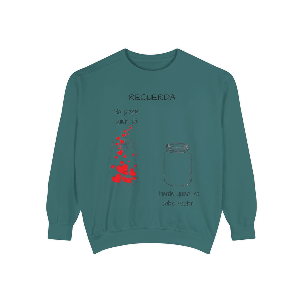 Recuerda: No Pierdas La Esperanza Jar of Hearts Sweatshirt