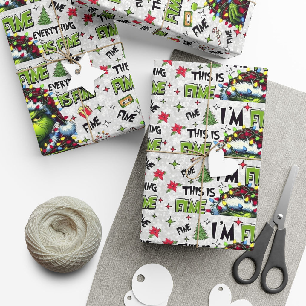 Festive Wrapping Paper  Whimsical Holiday Gift Wrap | Christmas Paper Roll | Fun & Unique Gift Packaging