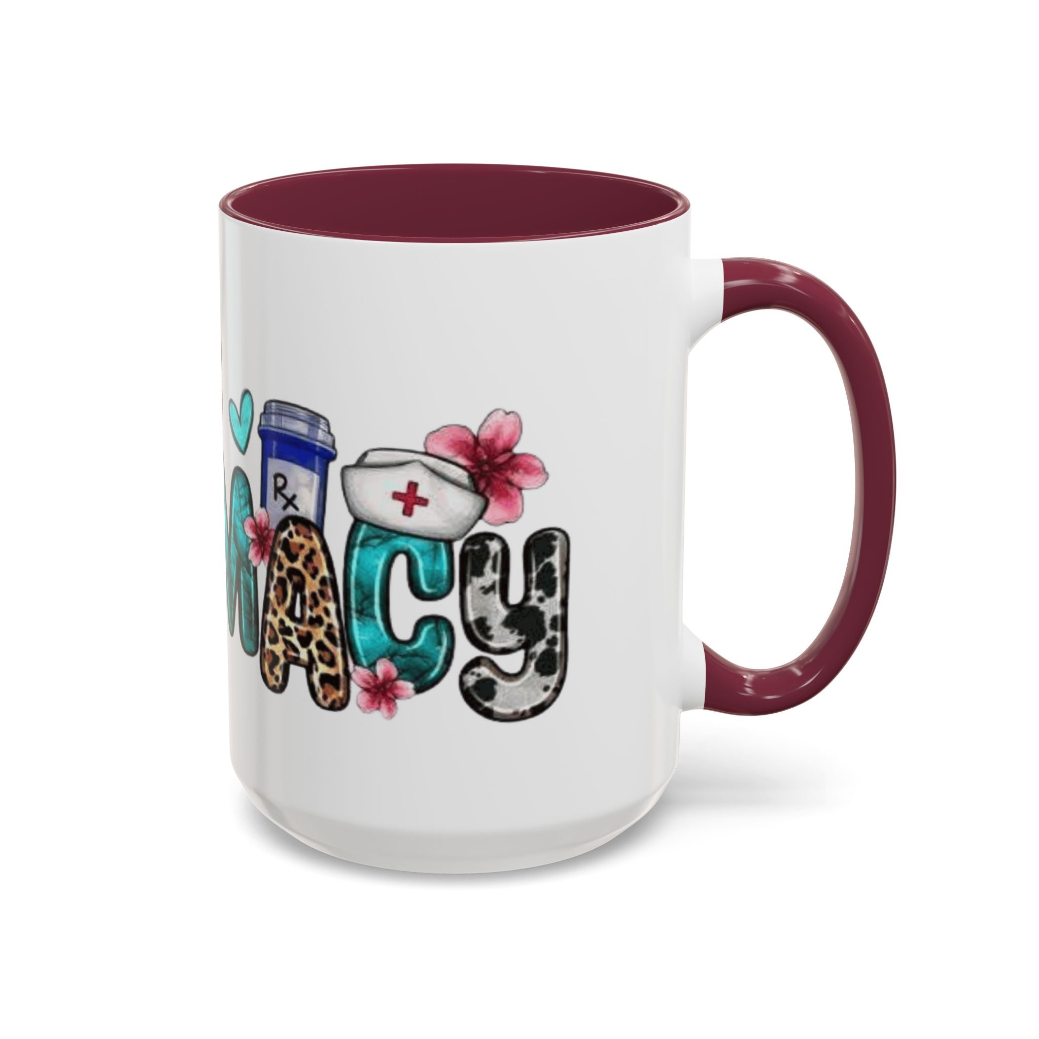 Pharmacy Nurse Coffee Mug — Cute Leopard & Teal Medical Design (11oz/15oz)Christmas mug for all healthcare heroes