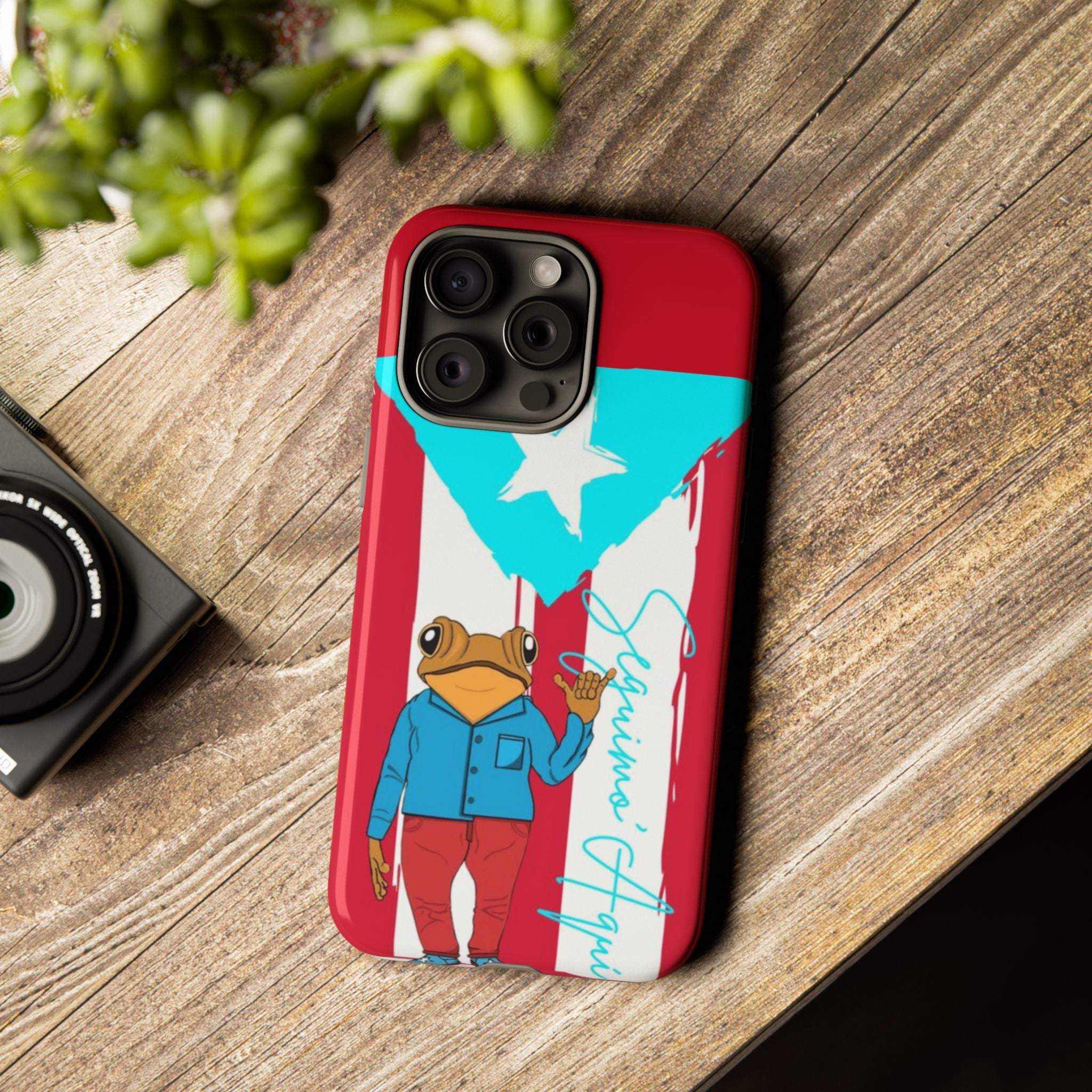 Puerto Rican Flag Frog Design ("Señorita Hops")Phone Case Isla del Encanto Phone Case – Puerto Rican Style