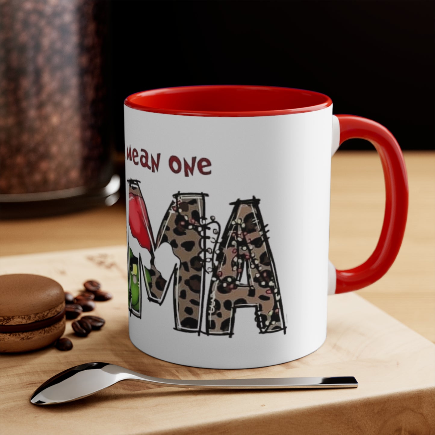 Grinch-Themed Accent Mug - "You're a Mean One, MAM" Holiday Coffee Cup Holiday Coffee Cups with Festive Quotes & Designs
