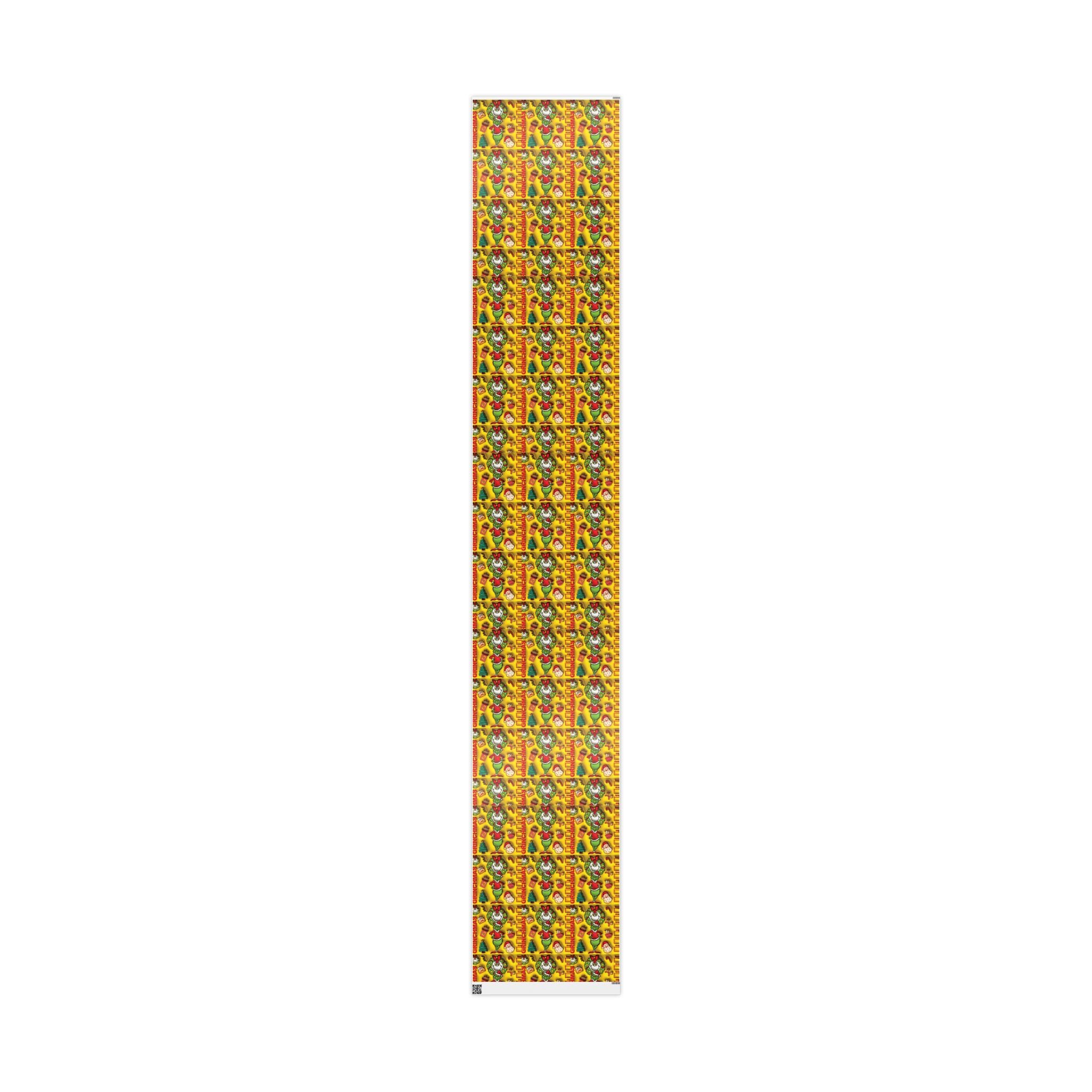 Christmas Wrapping Paper Roll – Retro Santa & Tree Holiday Gift Wrap Festive Wrapping Paper