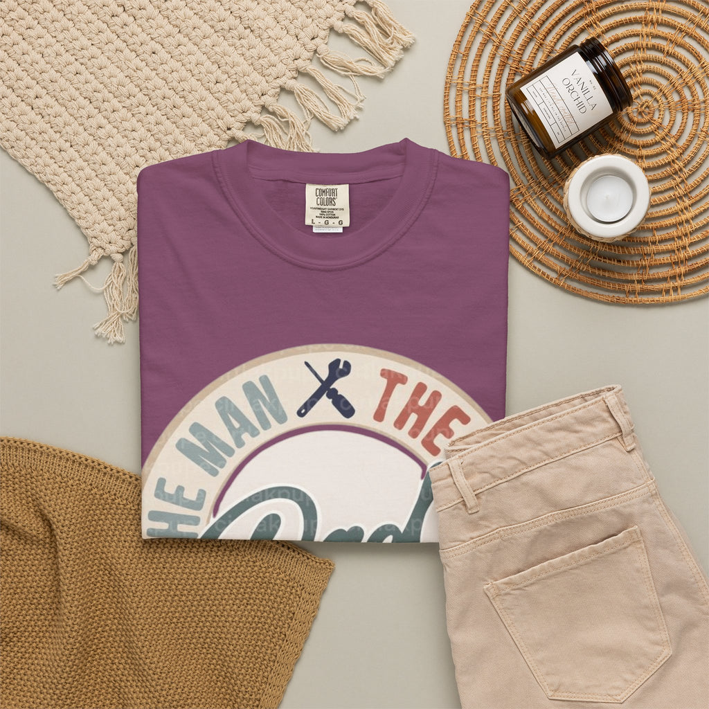 Dad Retro Badge T-Shirt — “Dad: The Man, The Myth, The Legend” Father’s Day Tee