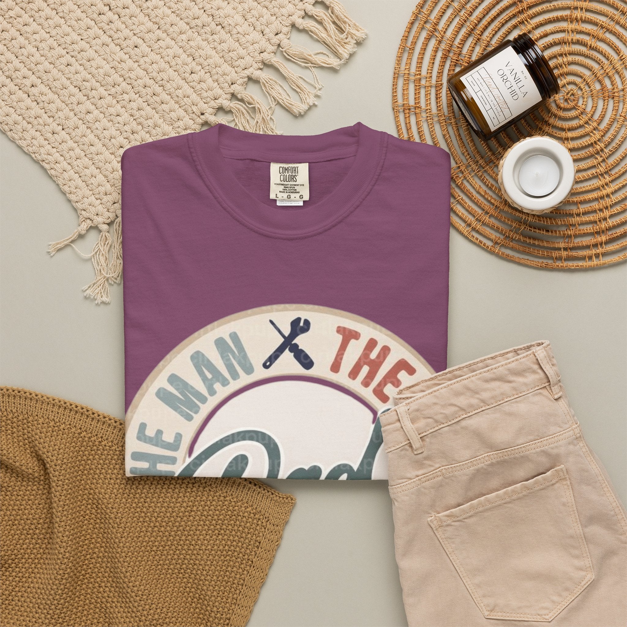 Dad Retro Badge T-Shirt — “Dad: The Man, The Myth, The Legend” Father’s Day Tee