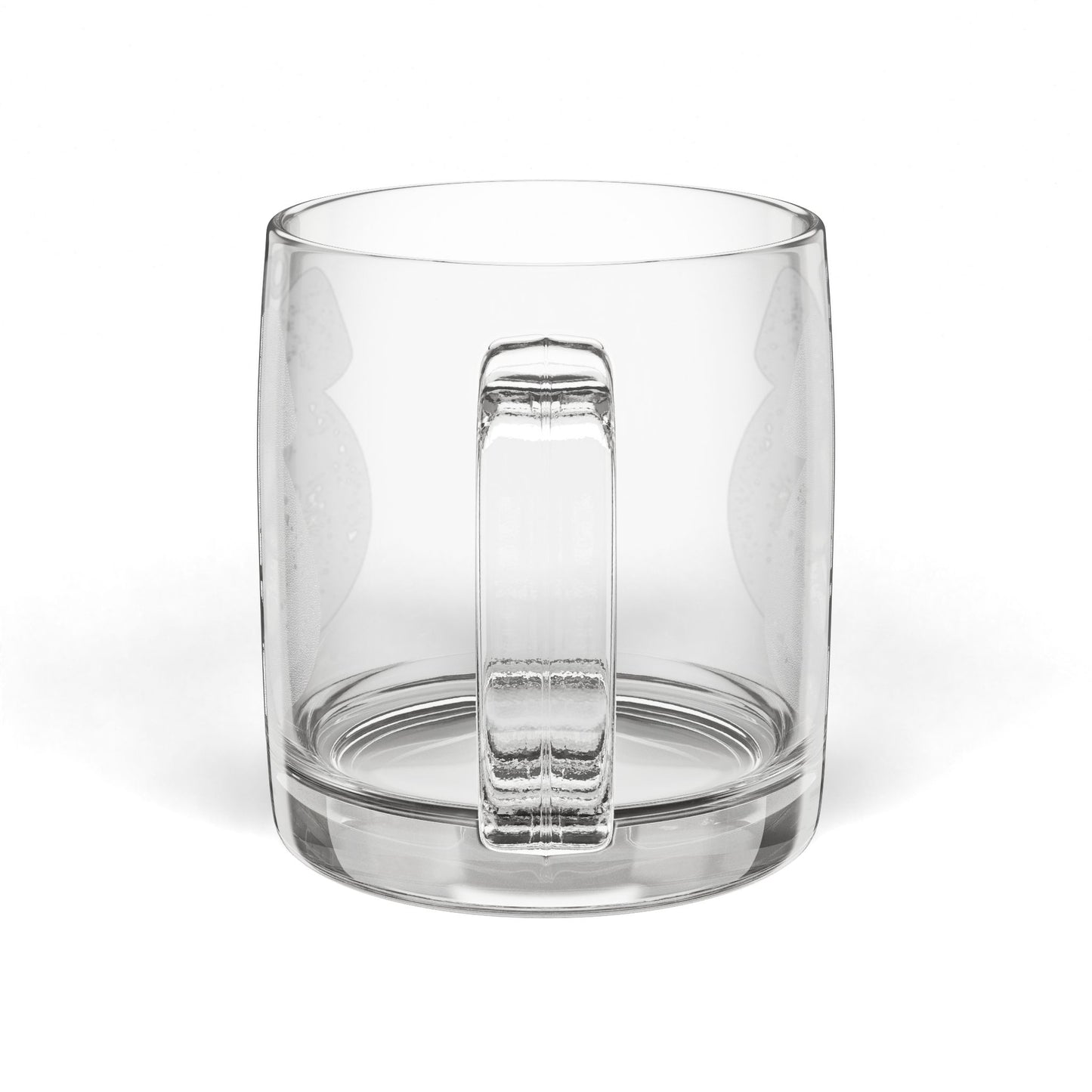 Christmas Design Engraved Glass Coffee Mug - Personalizable 12.25oz Drinkware for Home or Office