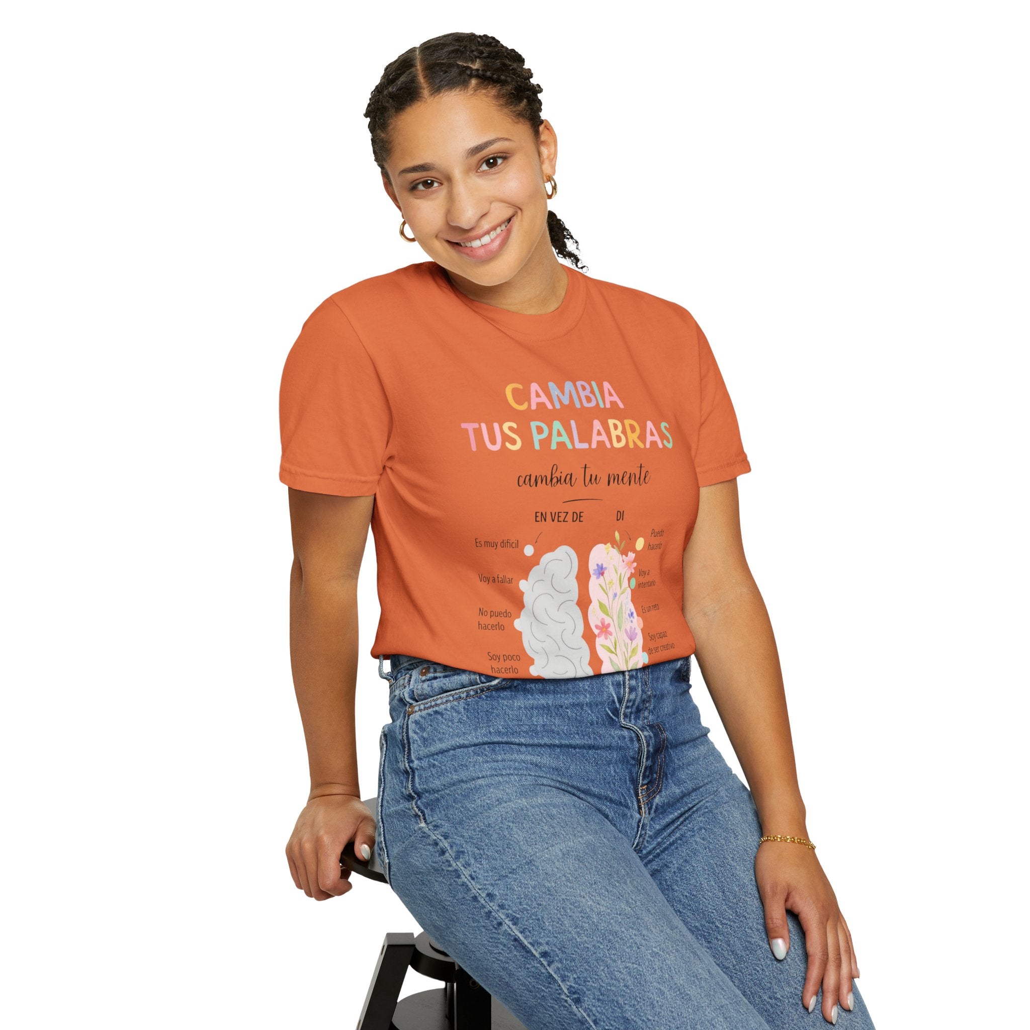 Cambia Tus Palabras Floral Positivity T-Shirt