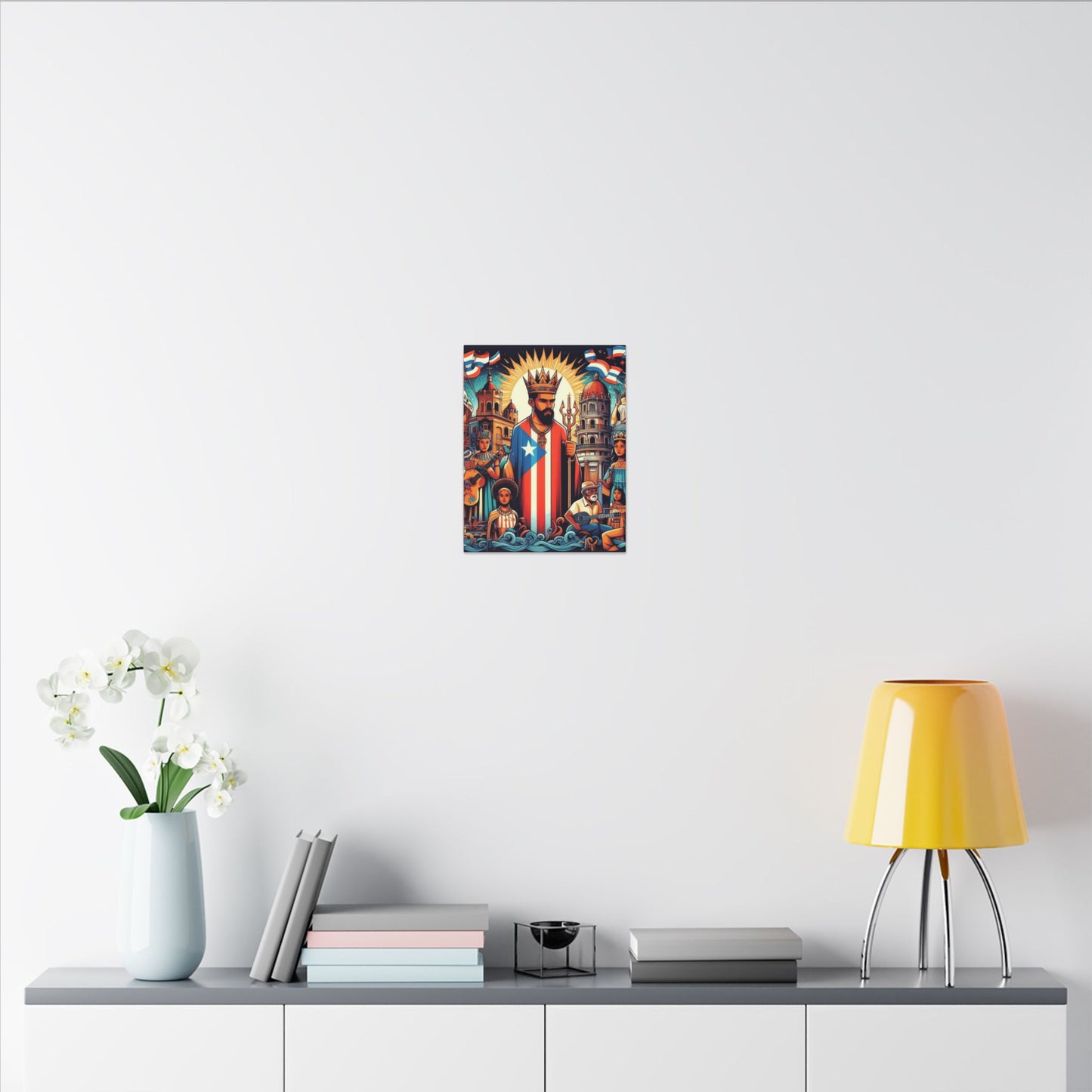 Vibrant Puerto Rican Art Canvas, Cultural Wall Decor, Celebration Decor, Unique Gift, Home Accent, Multi-Size