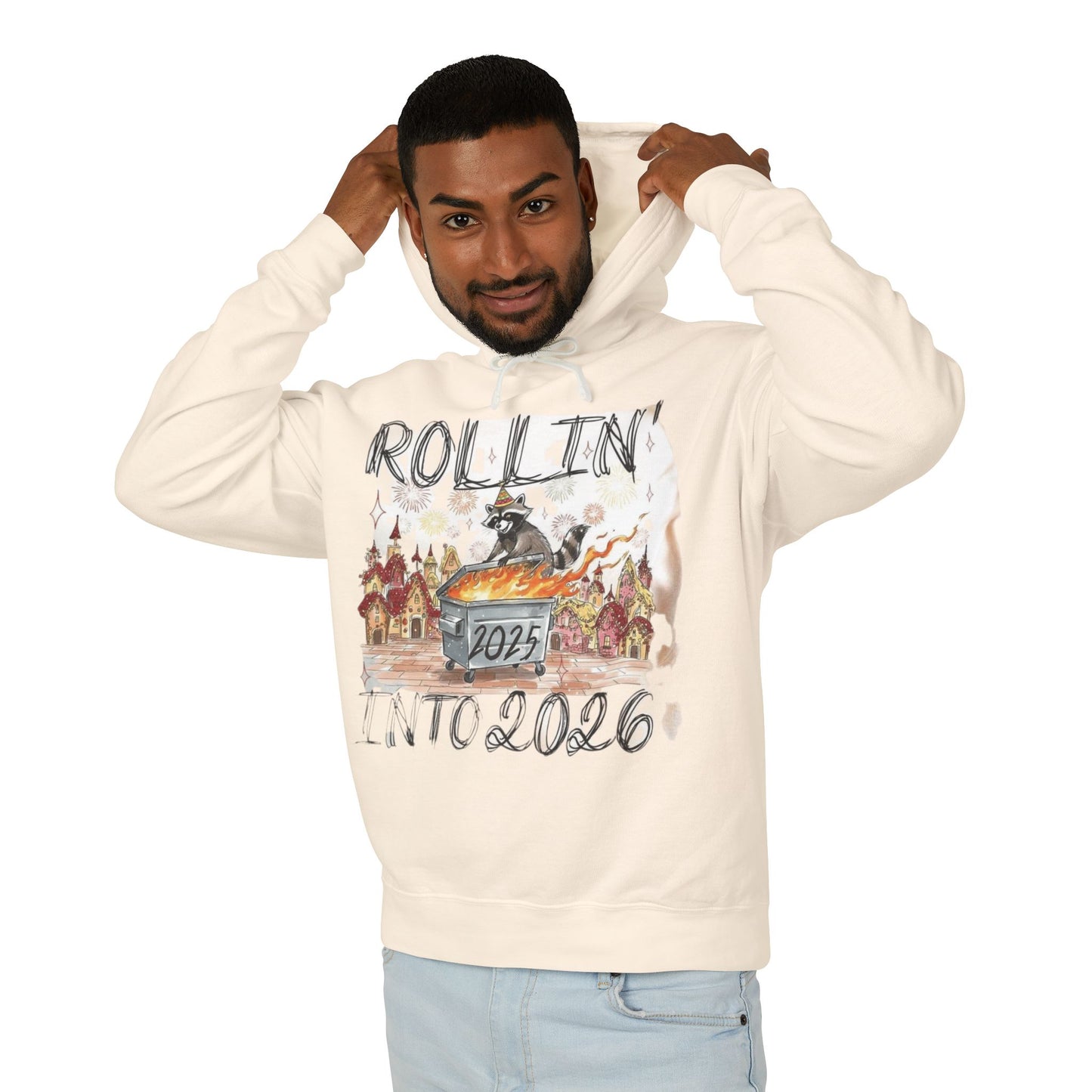 Rollin' Into 2026 Retro Winter Hooded Sweatshirt