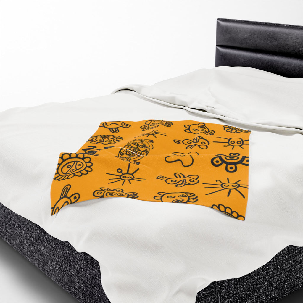 Puerto Rican Christmas patterns & cultural art  Tribal Sun & Totem Pattern Cozy Throw