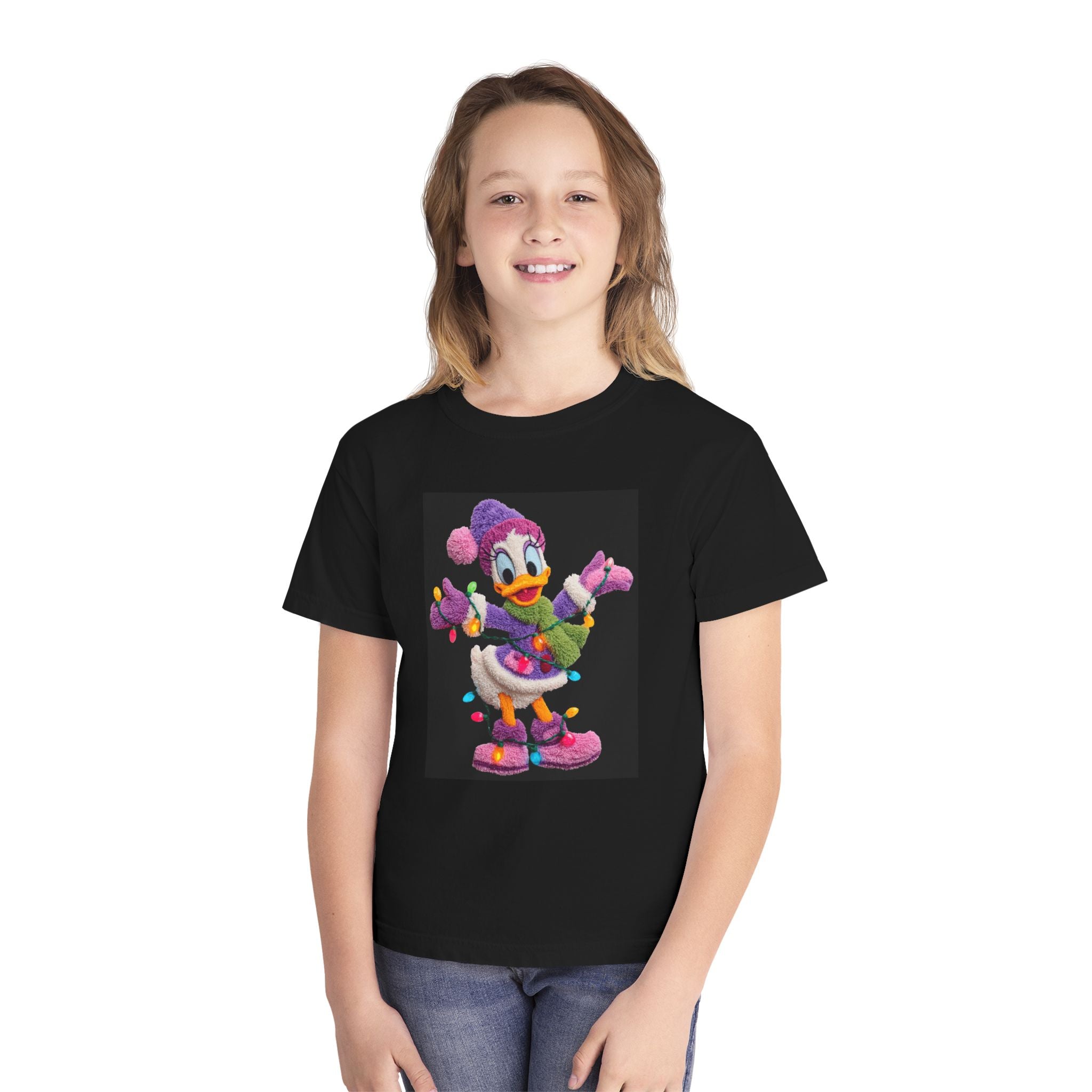 Duckling Holiday Tee — Cute Winter Lights Kids T-Shirt