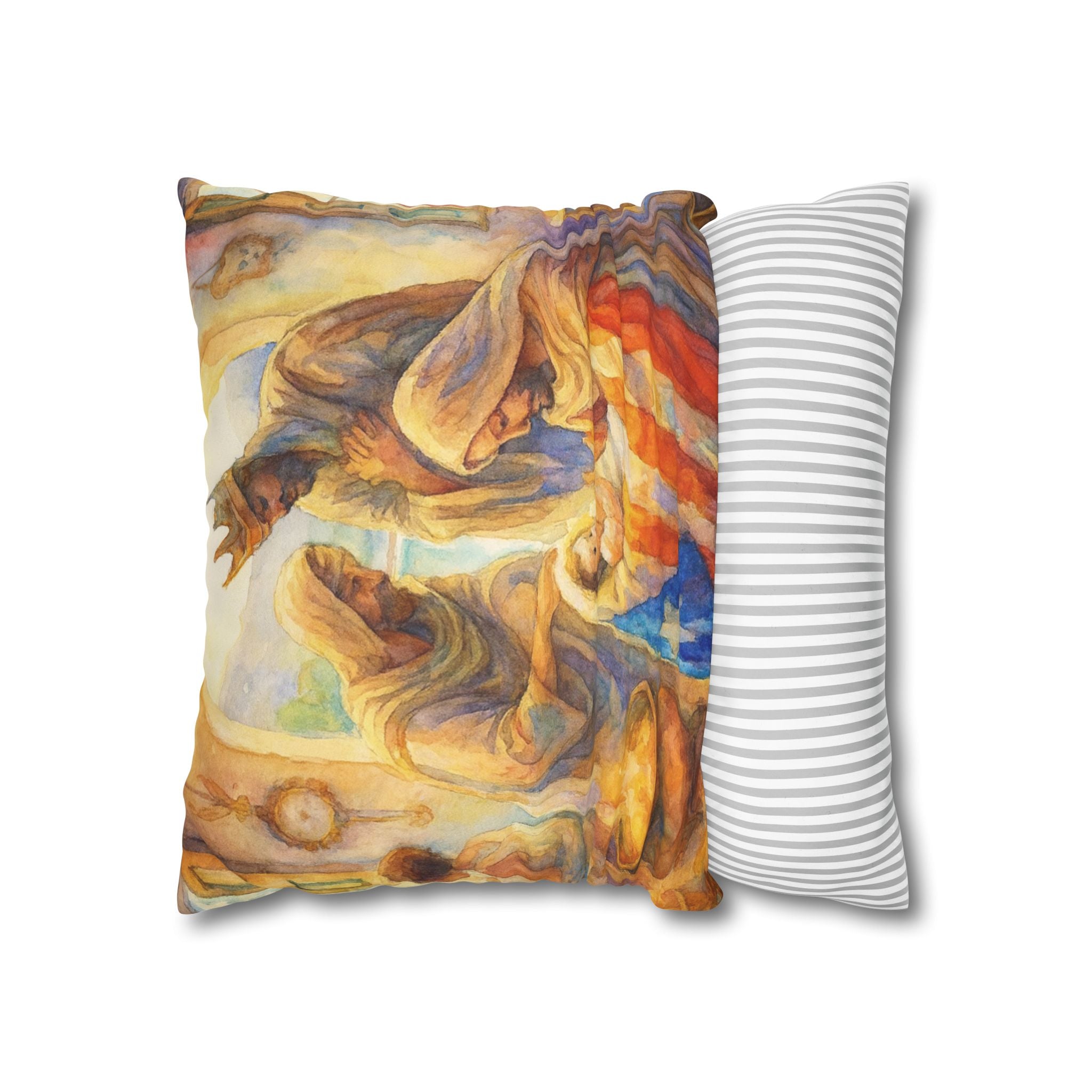 The Tree Kings with  Baby Jesus Decorative Pillow los Tres Reyes Magos Puerto Rico Culture Pillow