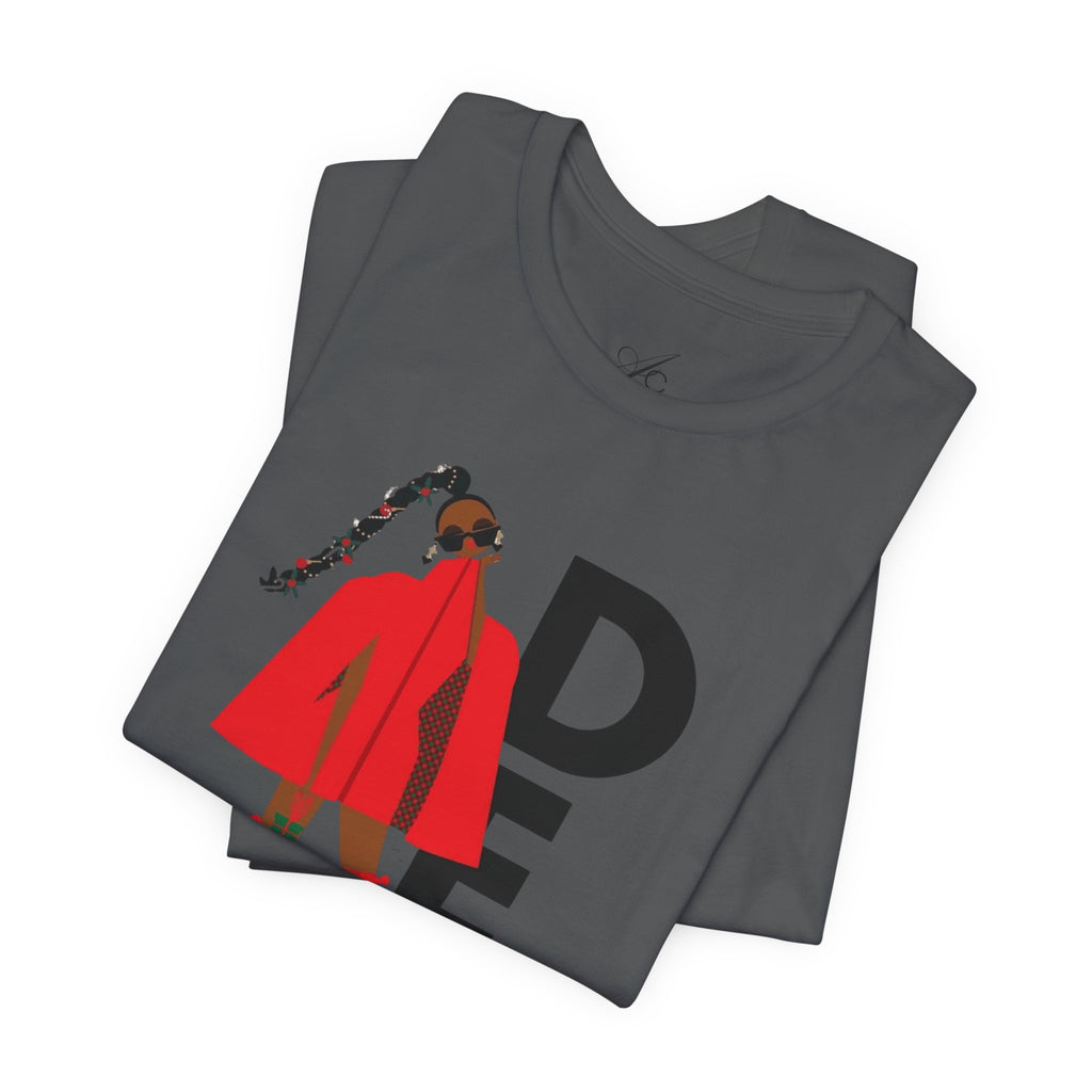 December Fashion Tee  Red Coat Model Graphic Shirt