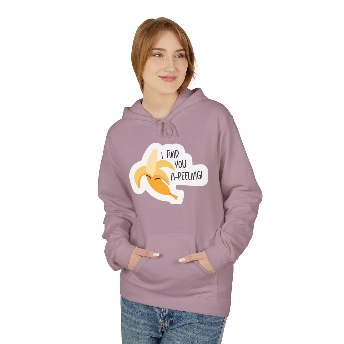 Peeling Banana Hoodie  "I Found You (Peeling)" Cute Fruit Pun Pullover