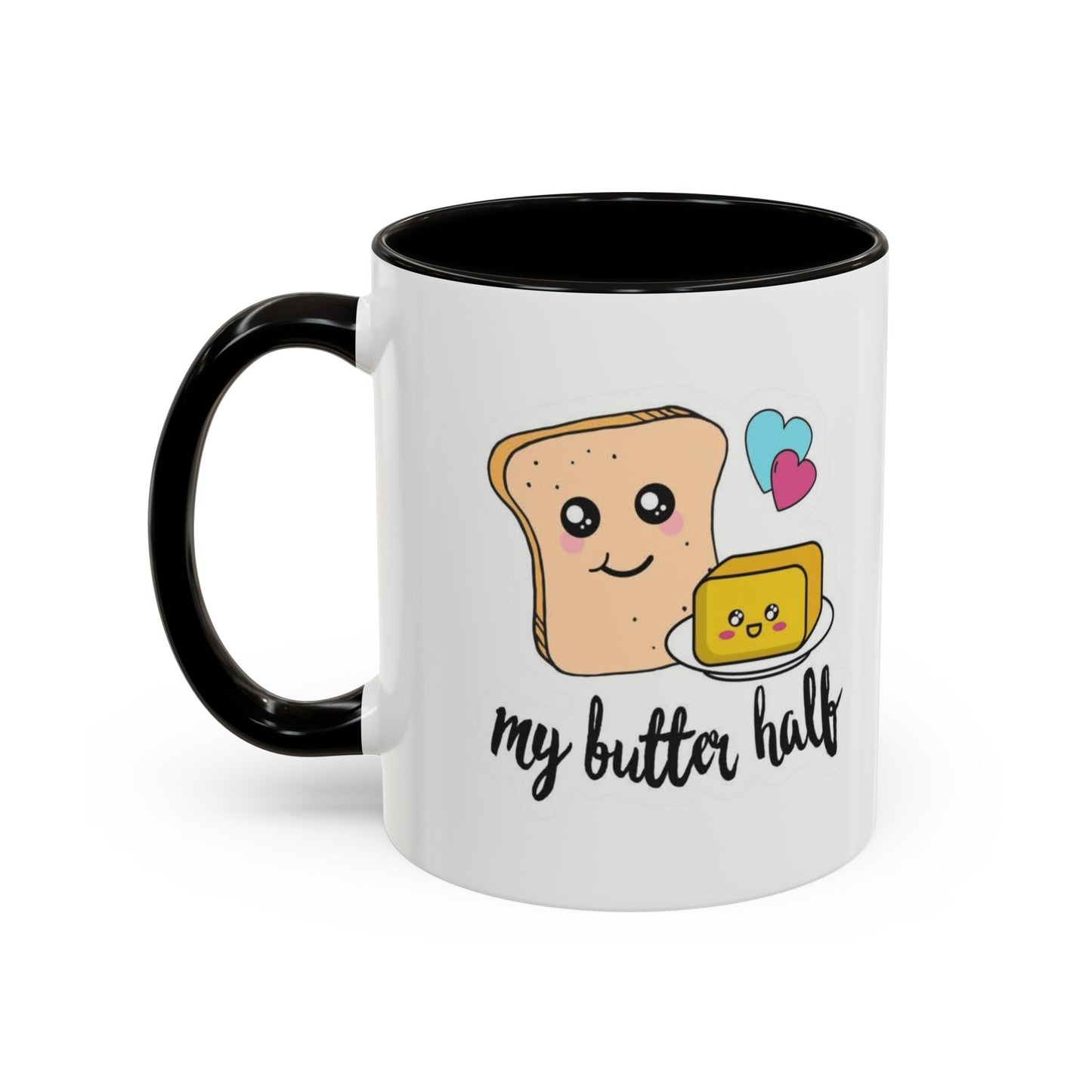 Motivational & Funny Quote Mugs Uplifting Coffee Cup Gifts Cute Foodie Relationship Mug My Butter Half Design, Colorful 11oz & 15oz