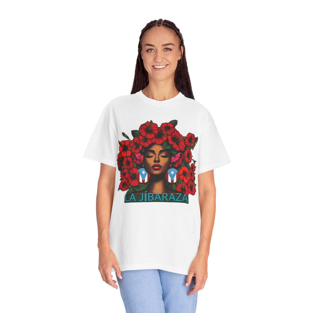 Puerto Rico Navidades T-Shirt — "La Jíbaraza" Floral Puerto Rican Pride Tee