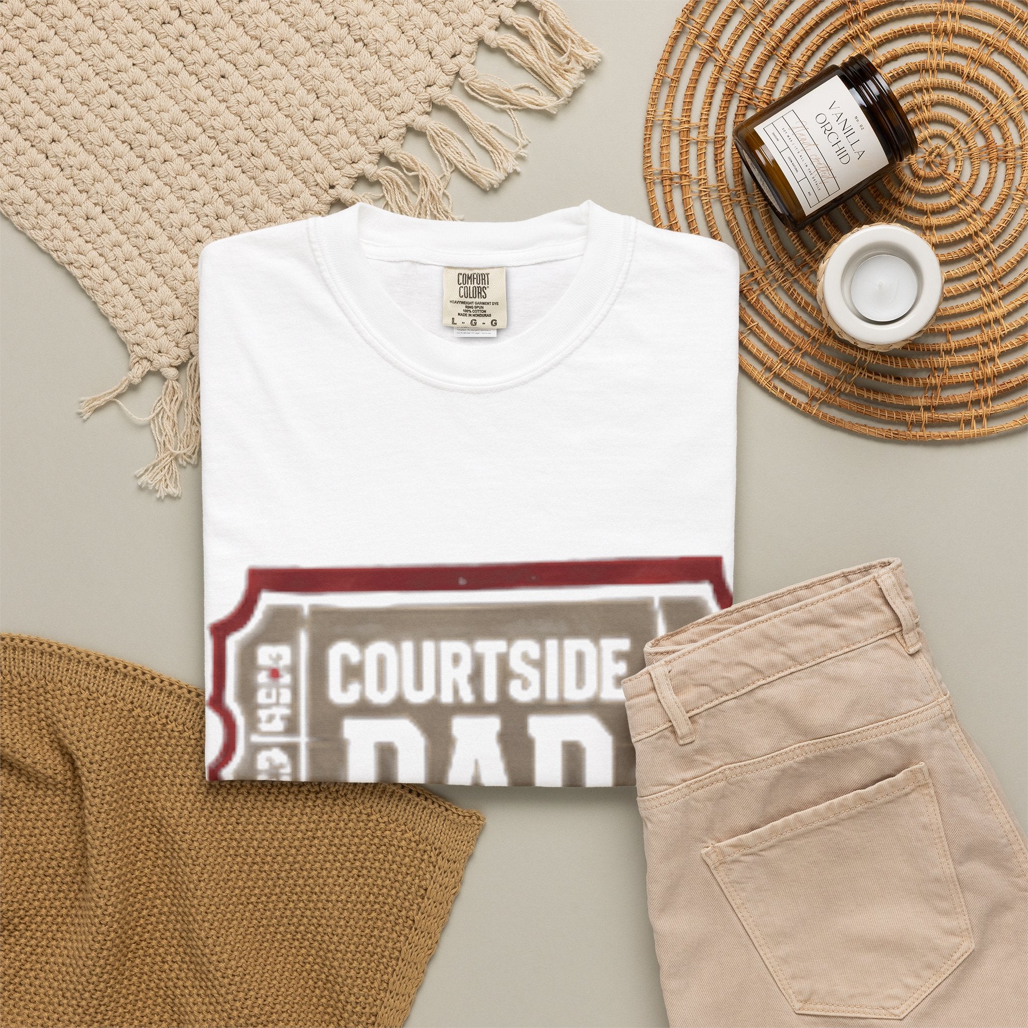 Courtside Dad T-Shirt — Vintage Ticket-Style Basketball Dad Tee