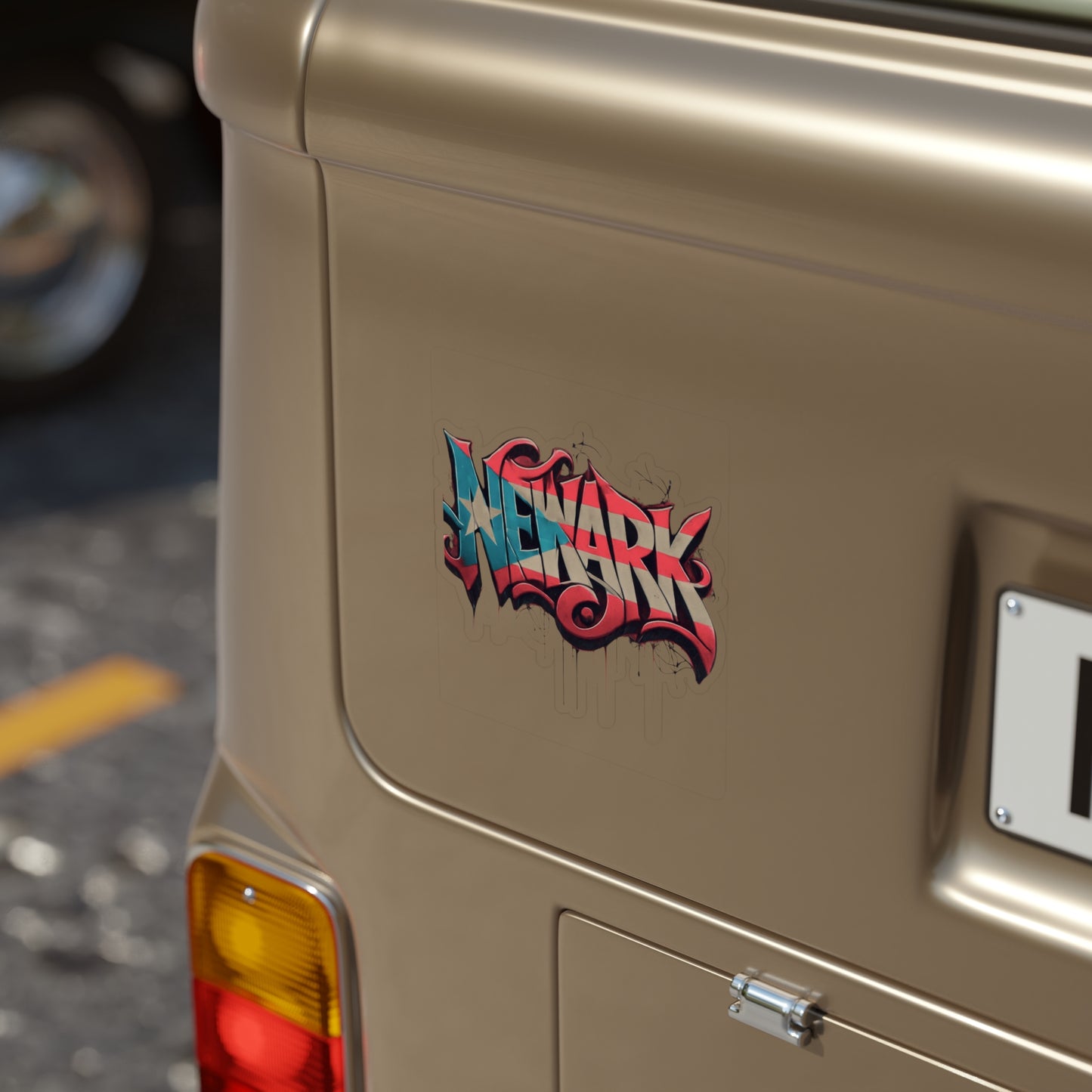 PR Proud from Here, Rooted Over There, Newark Graffiti Art, Customizable Decals for Cars, Laptops, and Water Bottles, Perfect for Street
