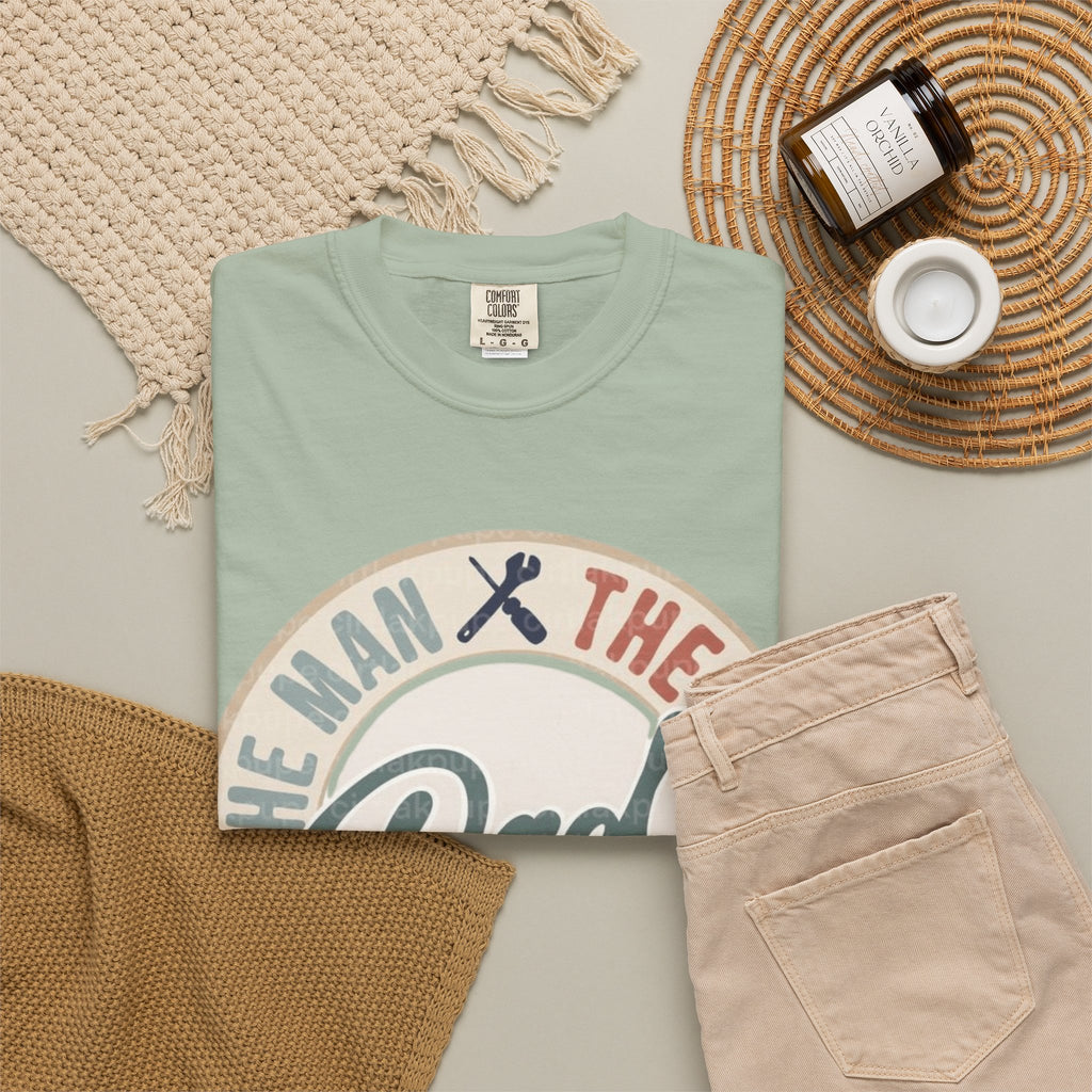Dad Retro Badge T-Shirt — “Dad: The Man, The Myth, The Legend” Father’s Day Tee