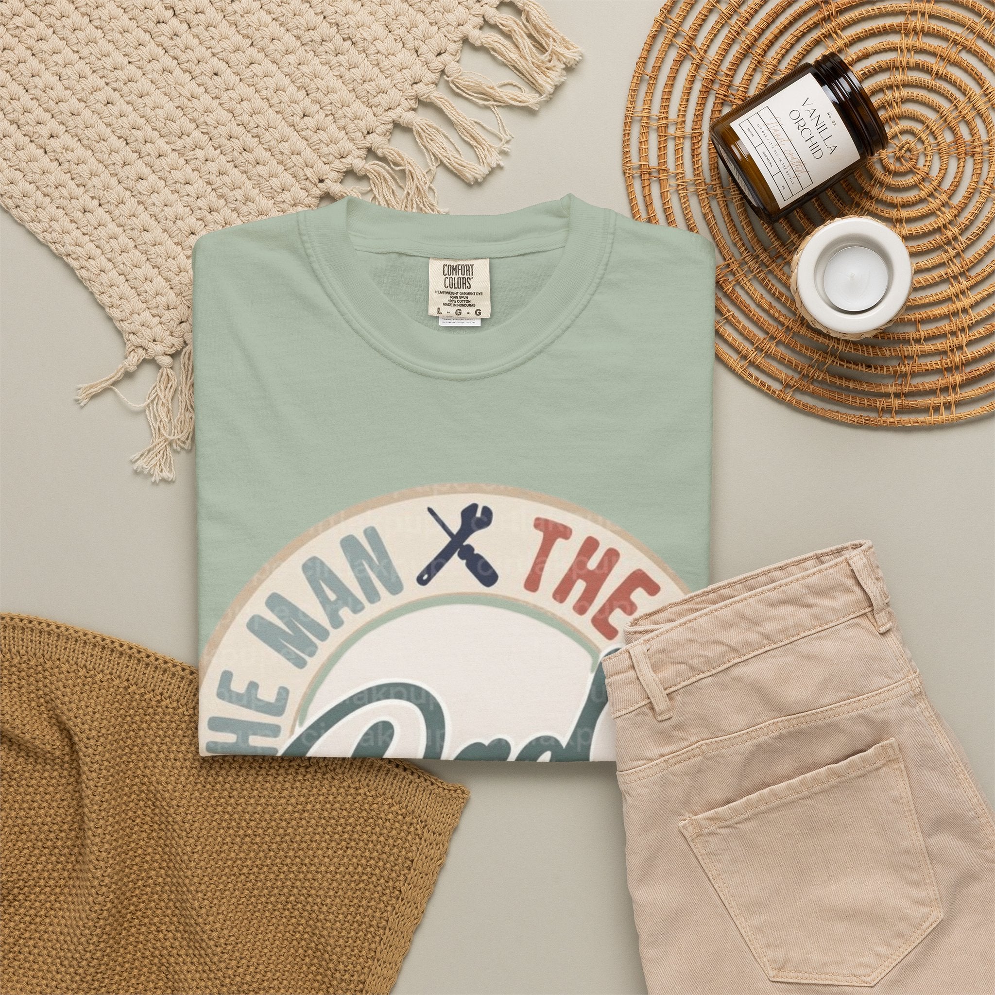 Dad Retro Badge T-Shirt — “Dad: The Man, The Myth, The Legend” Father’s Day Tee