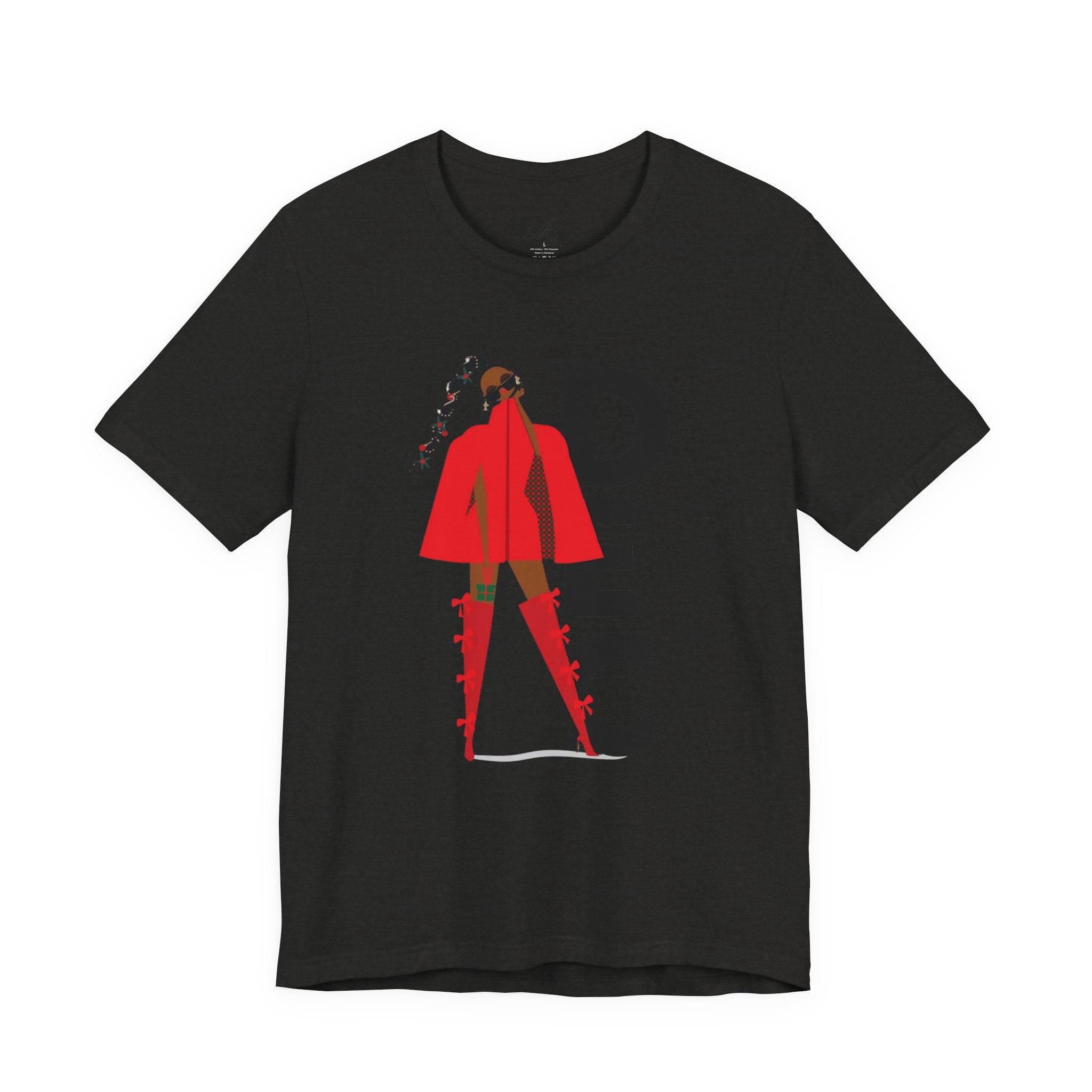 December Fashion Tee  Red Coat Model Graphic Shirt