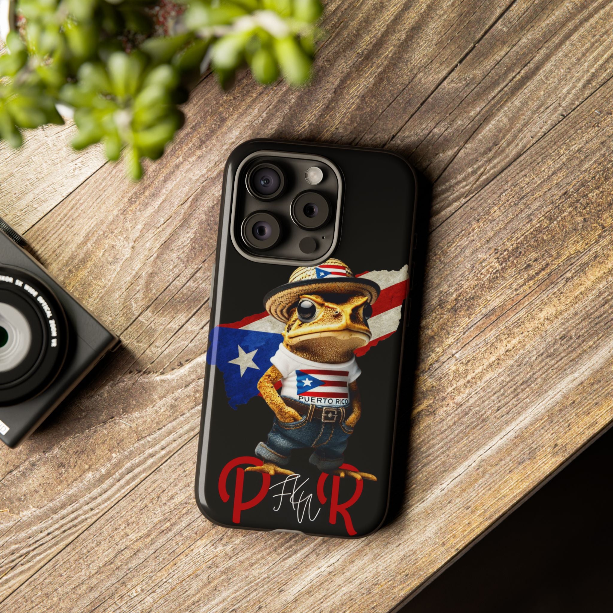 Puerto Rican Frog Tough Phone Case  Puerto Rico Flag Patriotic Protective Case