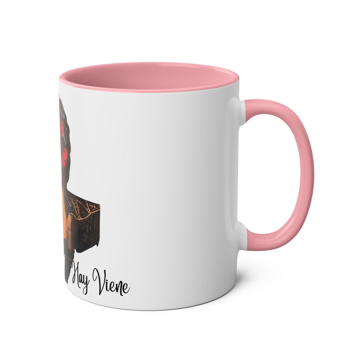The onli one Iris Chacon Unique Two-Tone Coffee Mug - Iris Chacon Inspired Art, Trendy Mug for Coffee Lovers, Gift for Her, Retro Style,