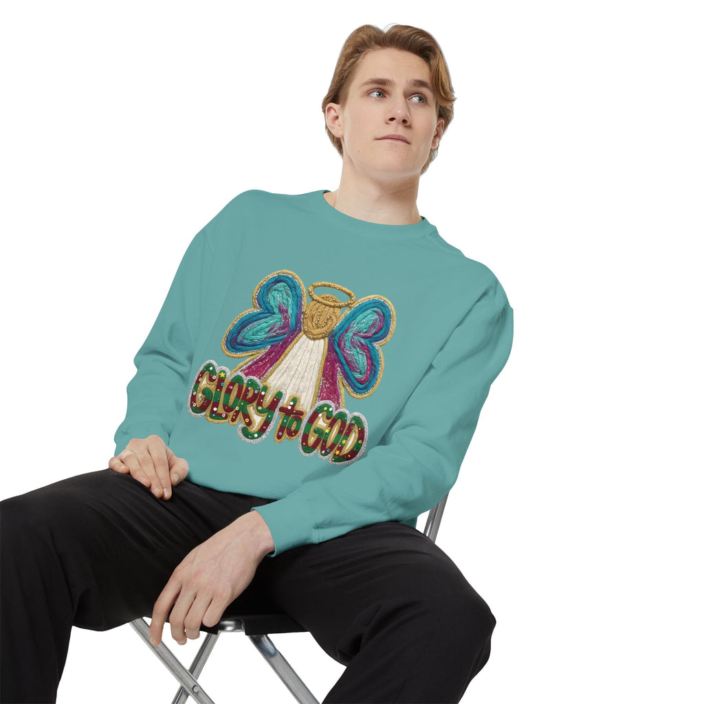 Glory to God Angel Sweatshirt Christmas Holiday Collection  Festive T-Shirt & Sweater