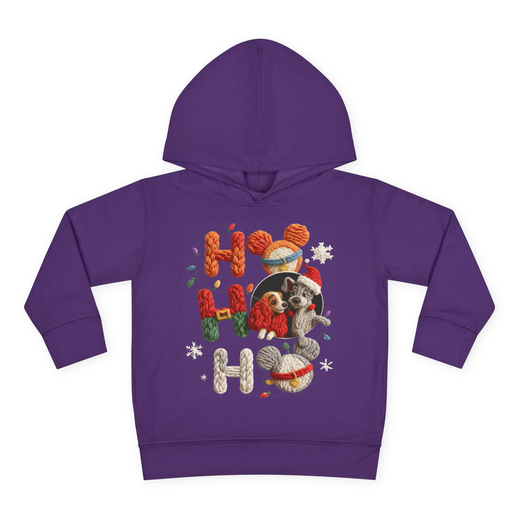 Toddler Hoodie "Ho Ho Ho" Festive Raccoon Christmas Pullover