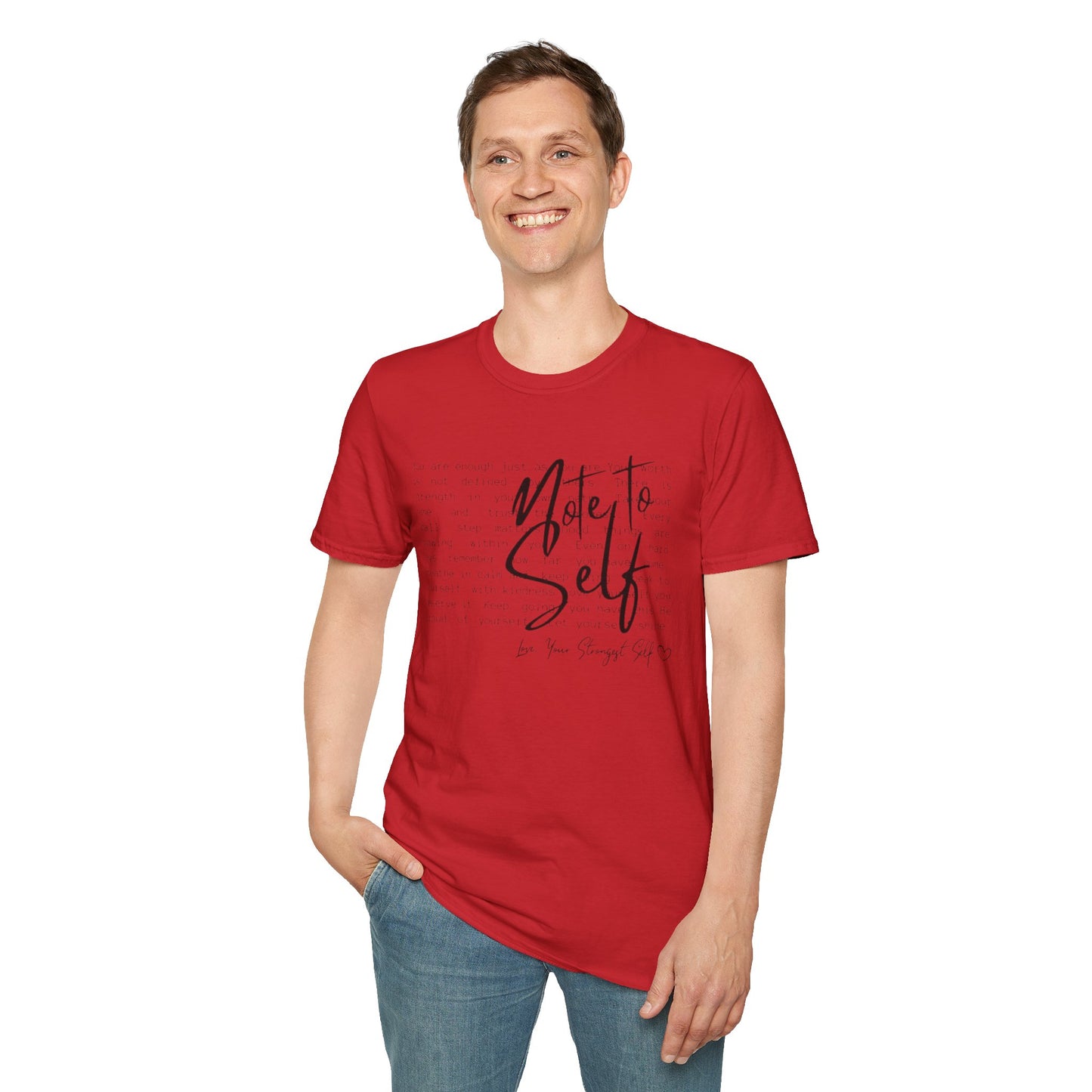 Note to Self T‑Shirt  Minimal Script Inspirational Tee