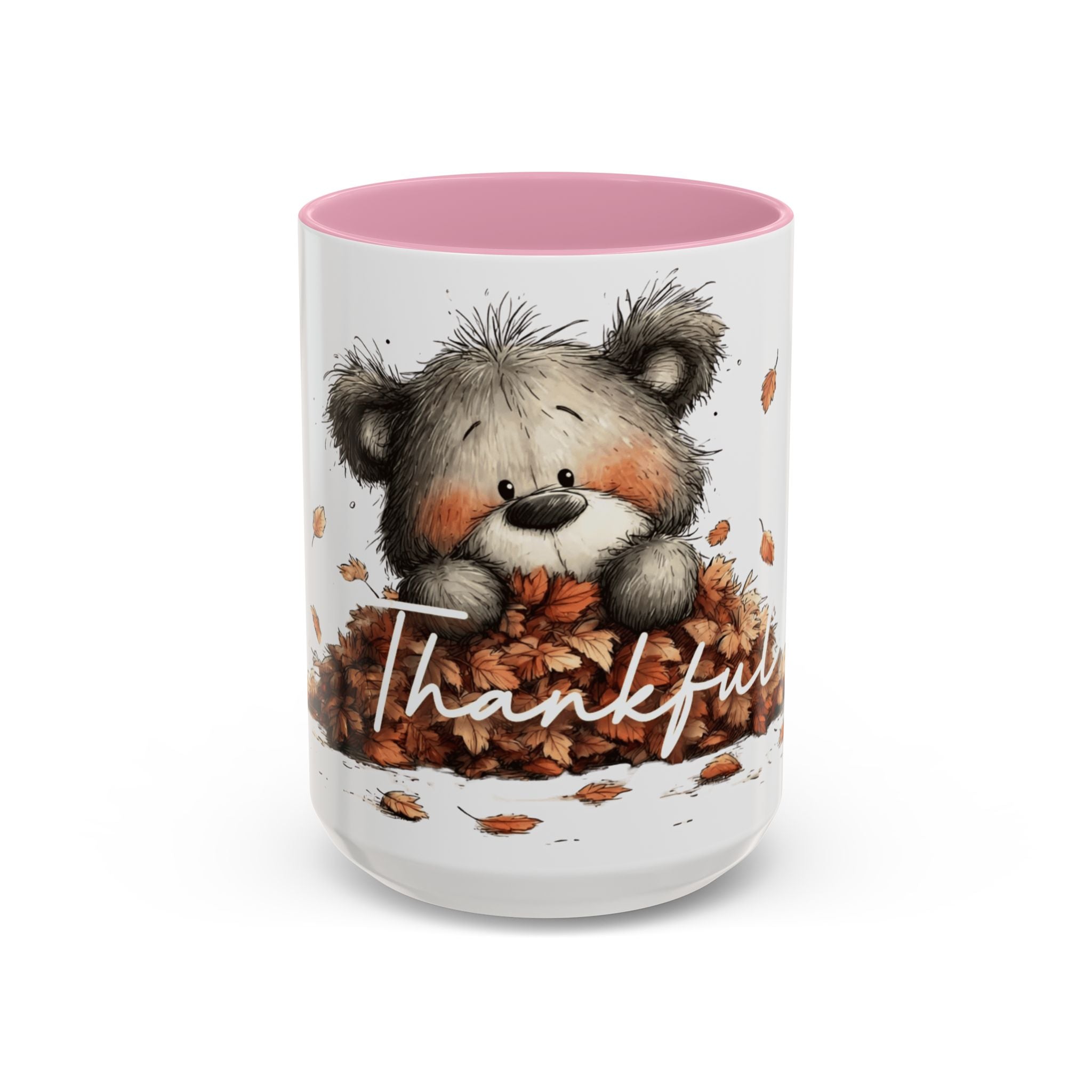 Thankful Bear Autumn Mug — Cute Fall Coffee Cup (11oz, 15oz)